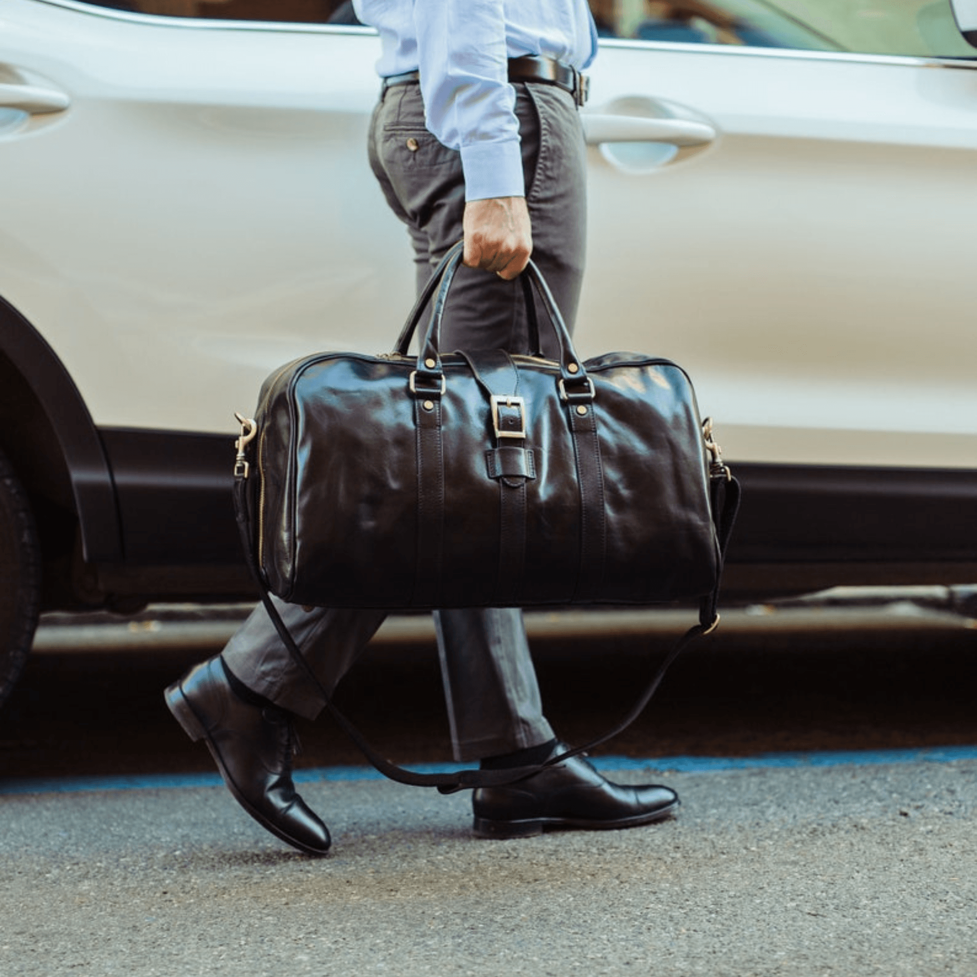 Elysian Voyager Leather Weekender - Leather Shop Factory