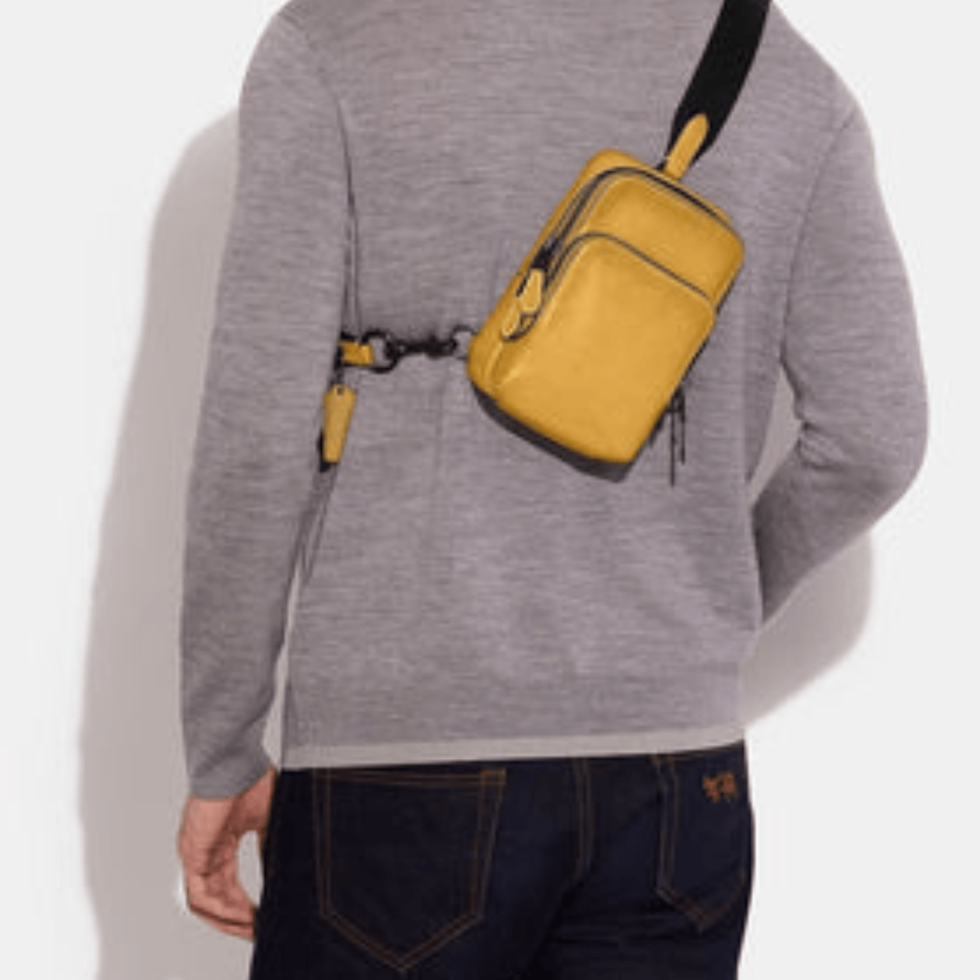 Sling crossbody bag with adjustable - Leather Shop Factory