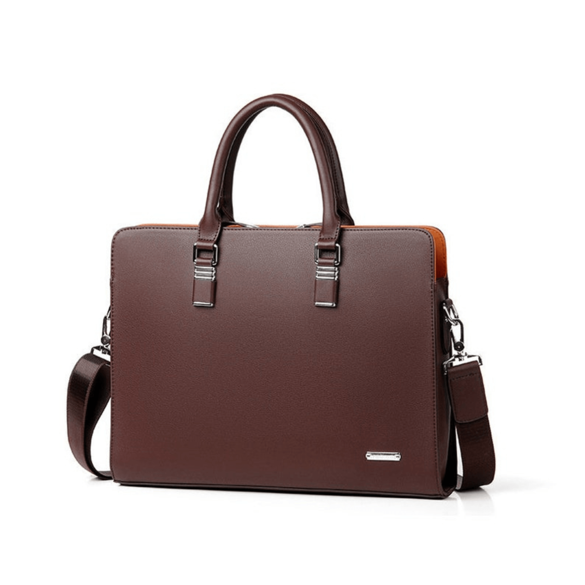 Eco-Elegance Vegan Laptop Messenger - Leather Shop Factory