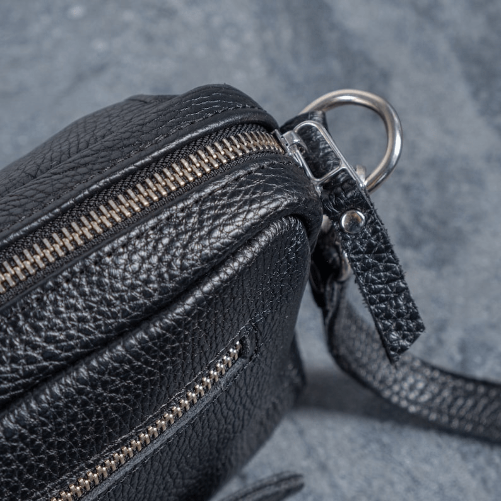 Leather mens clutch bag wristlet clutch