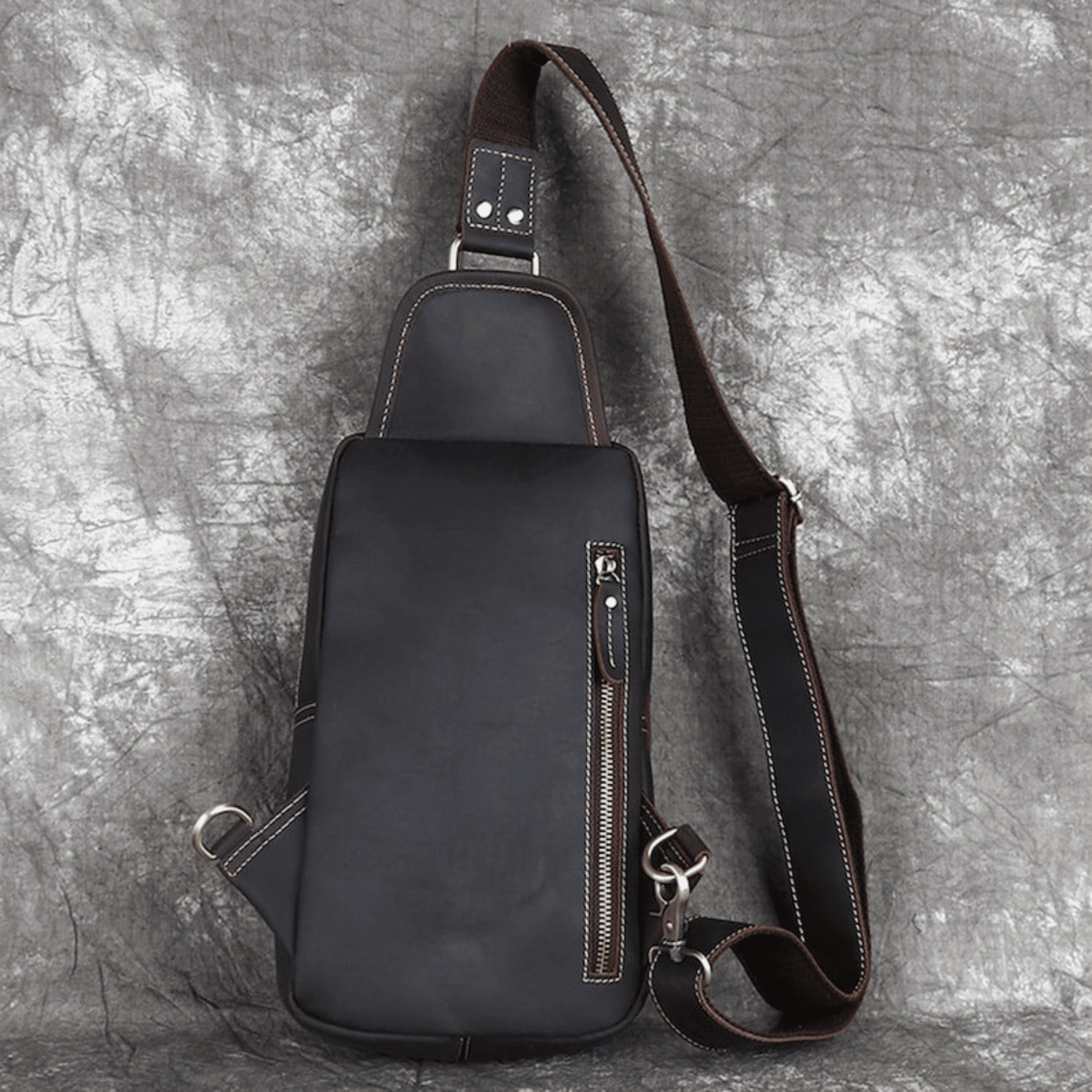 Leather Sling Bag for Men - Leather Shop Factory