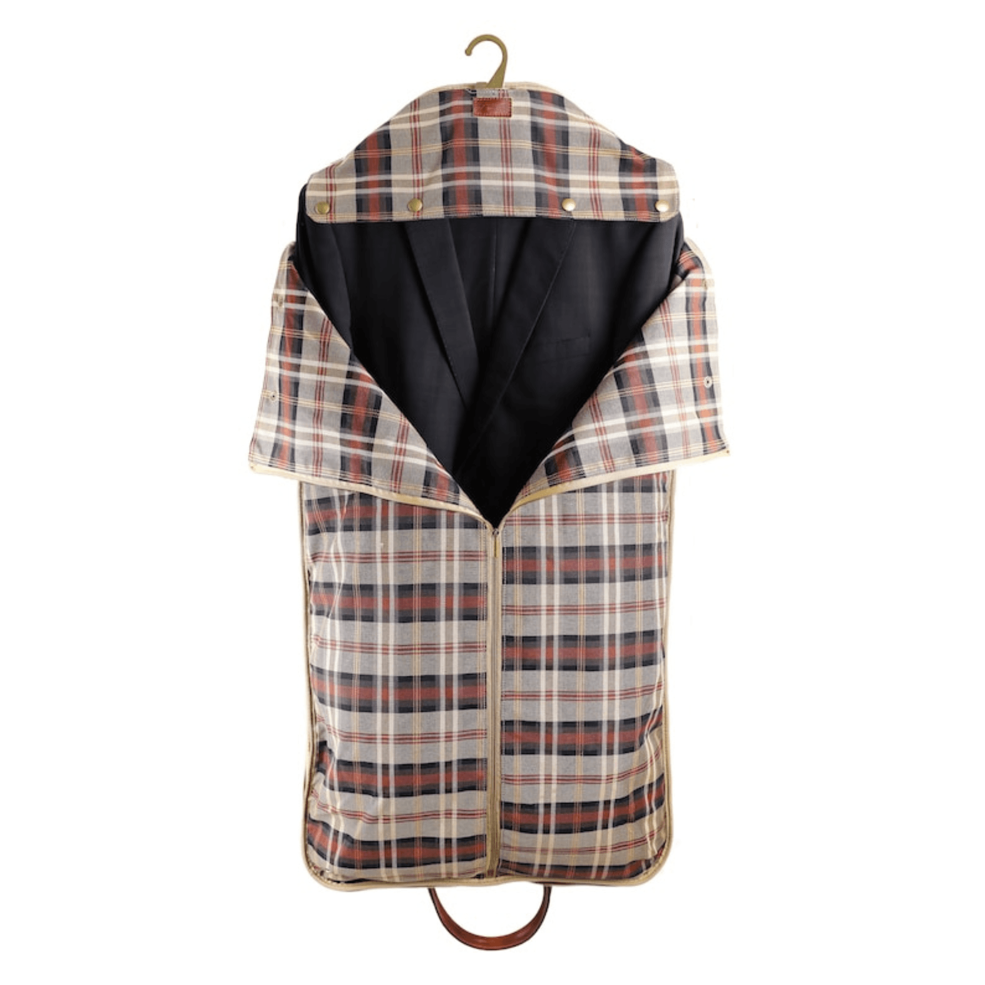 Elegant Voyager: Italian Crafted Leather Garment Bag - Leather Shop Factory