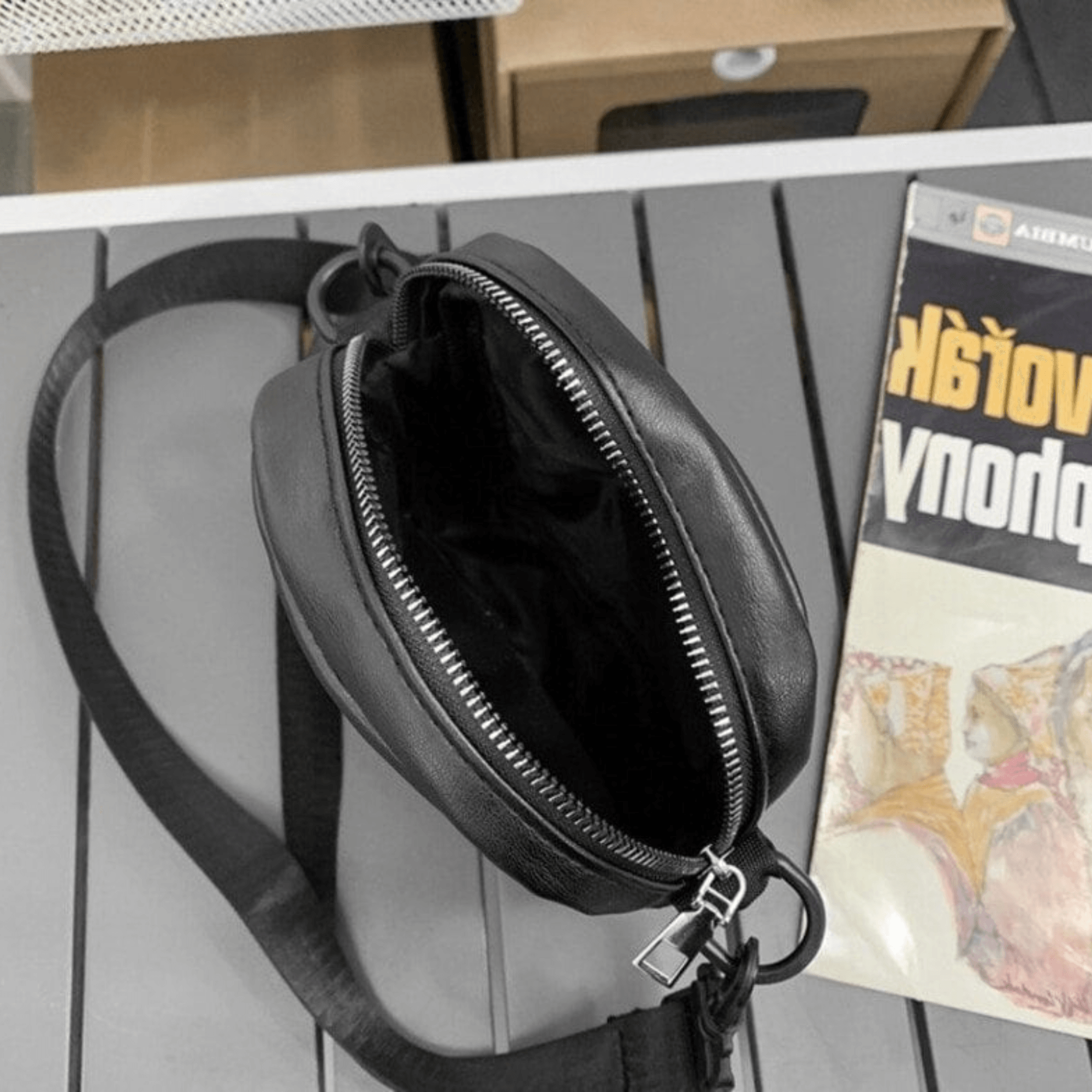 leather-crossbody-bag-square-purse-vegan - Leather Shop Factory