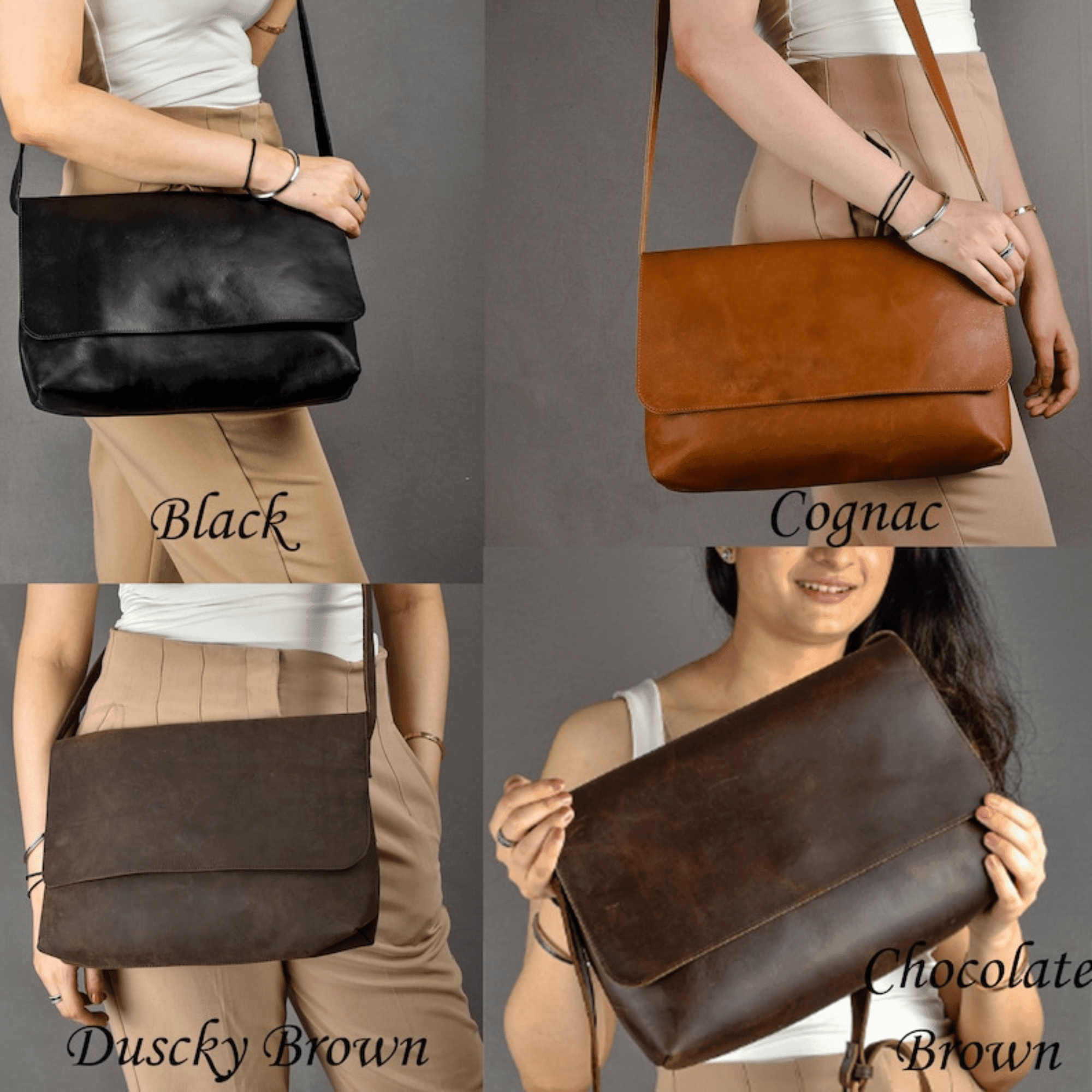 Leather crossbody bags for women Large crossbody bag - Leather Shop Factory