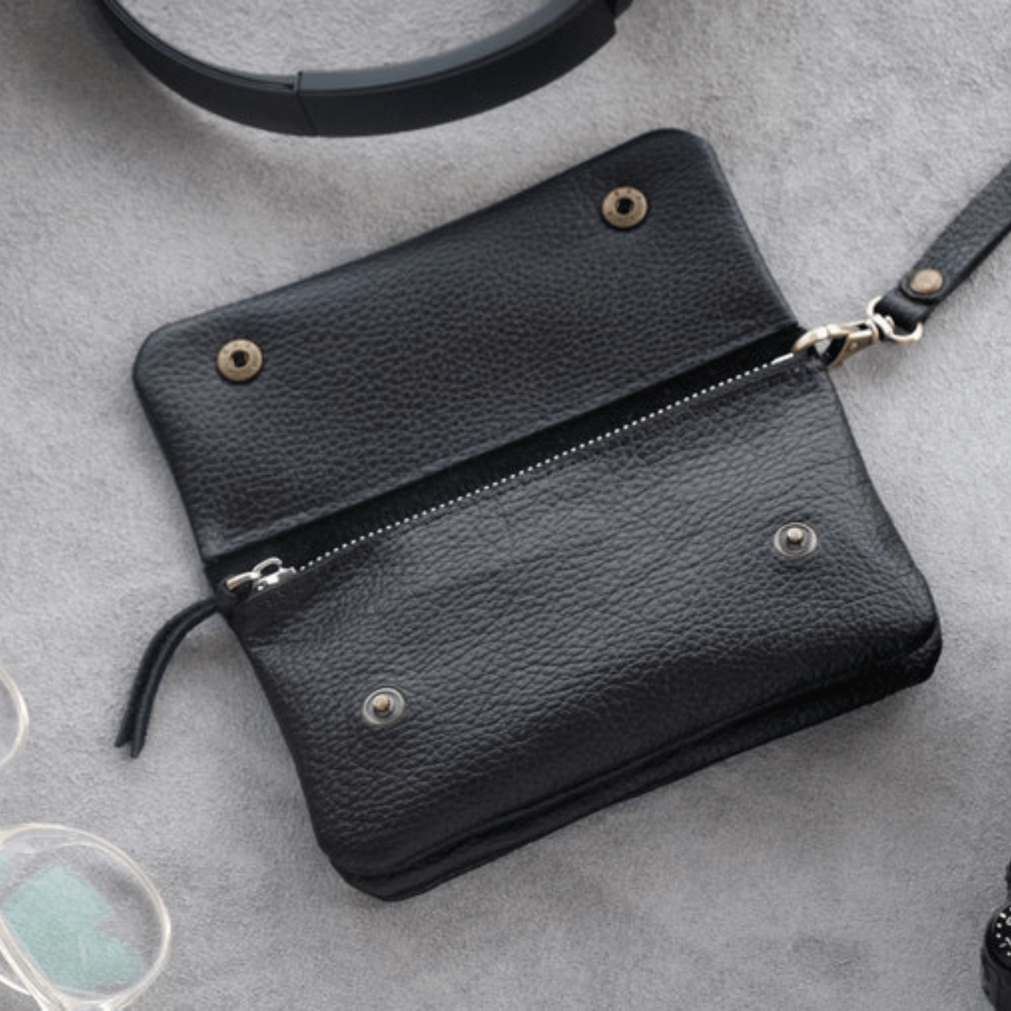 India-Made Personalized Long Wristlet Wallet - Leather Shop Factory