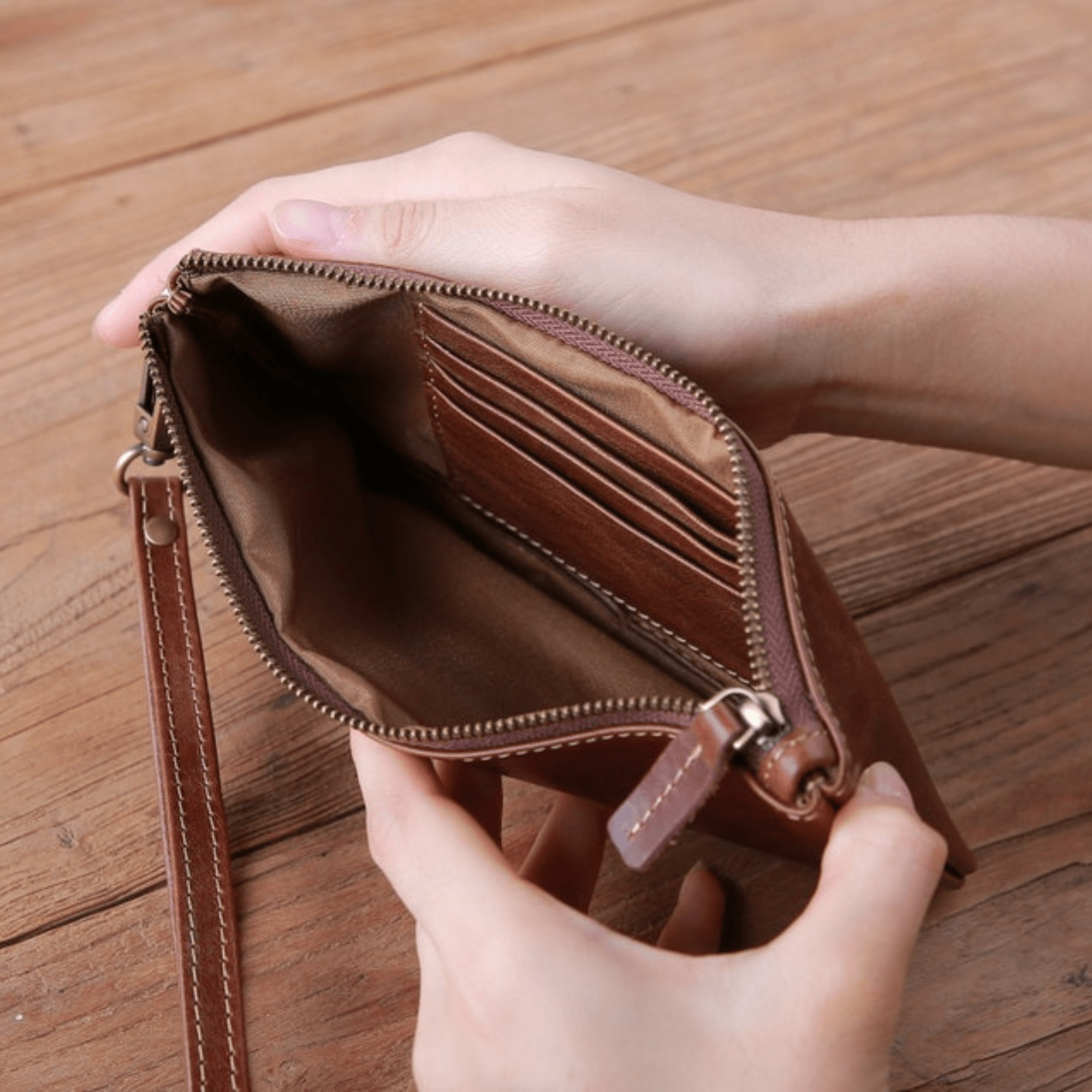 Urban Explorer Leather Clutch - Leather Shop Factory