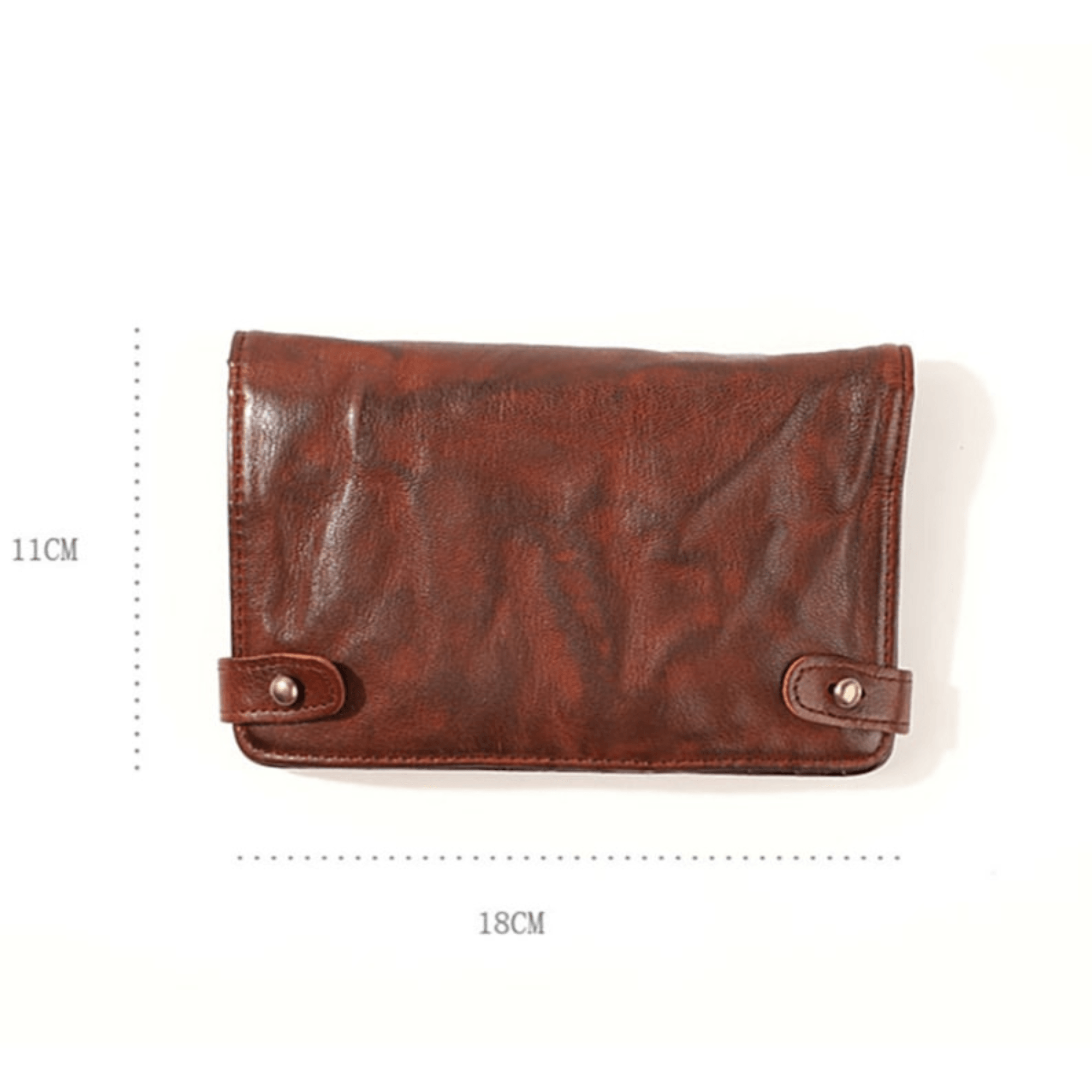 Handcrafted leather phone card wallet