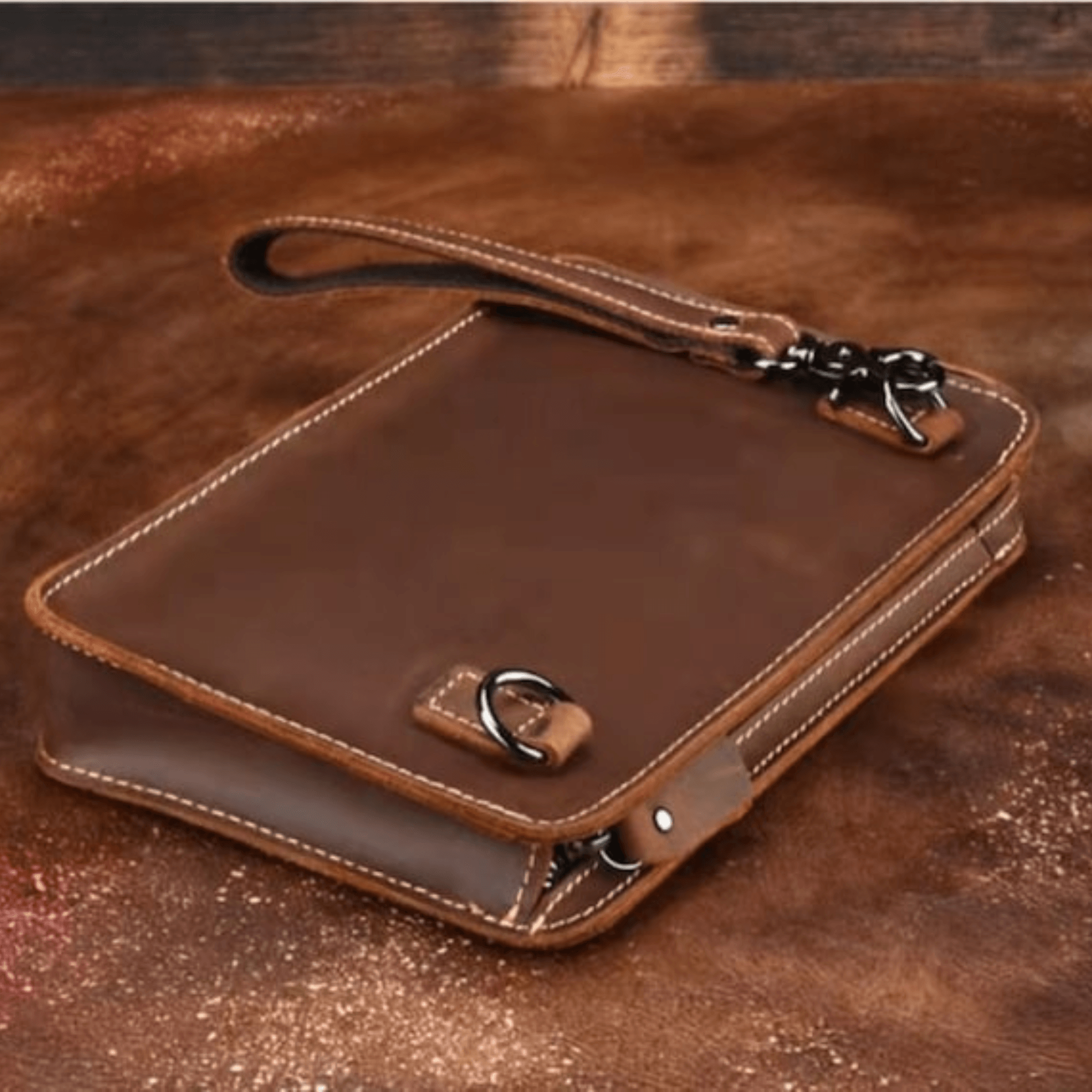 Men's Leather Clutch Bags - Leather Shop Factory