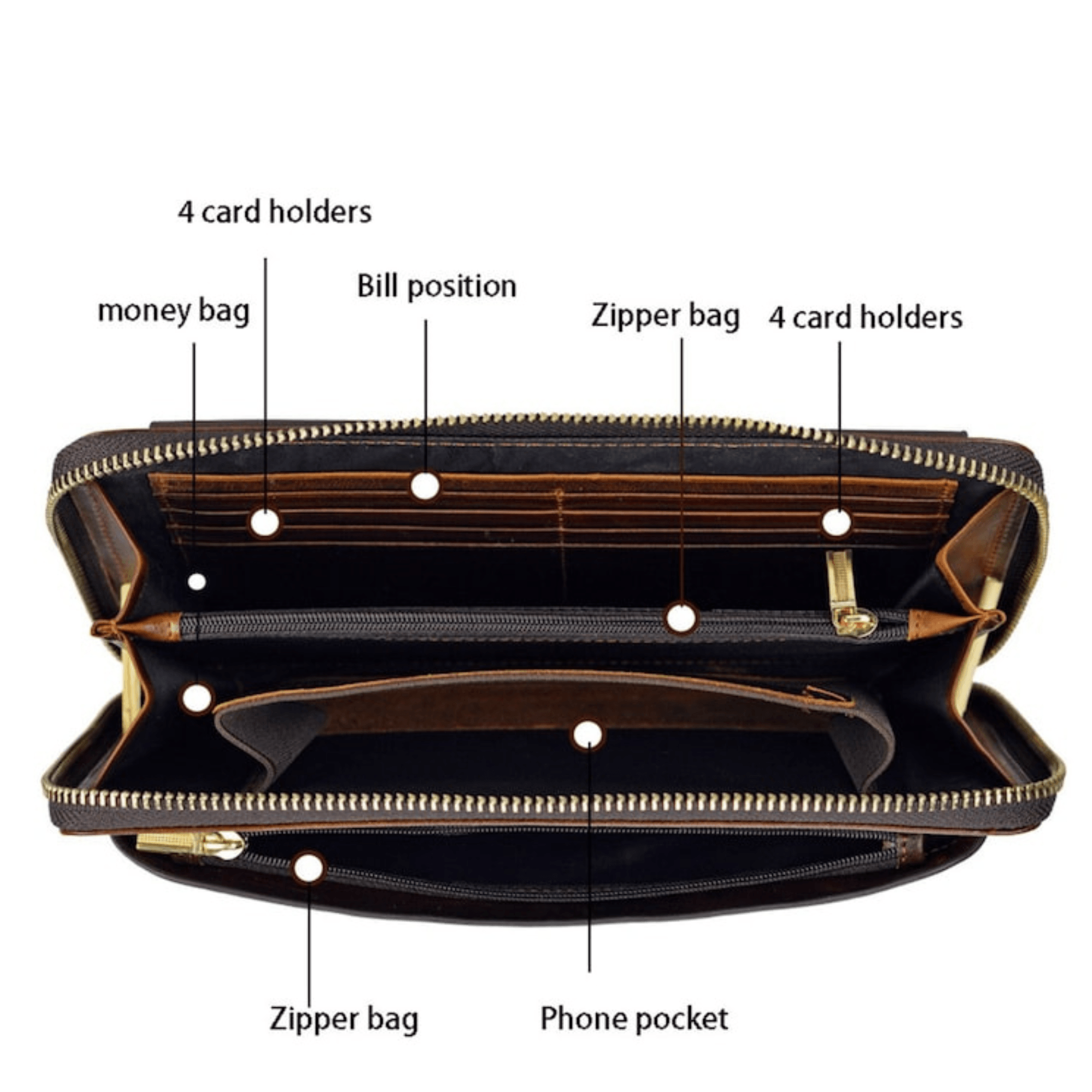 Clutch Bag Vintage Leather Purse