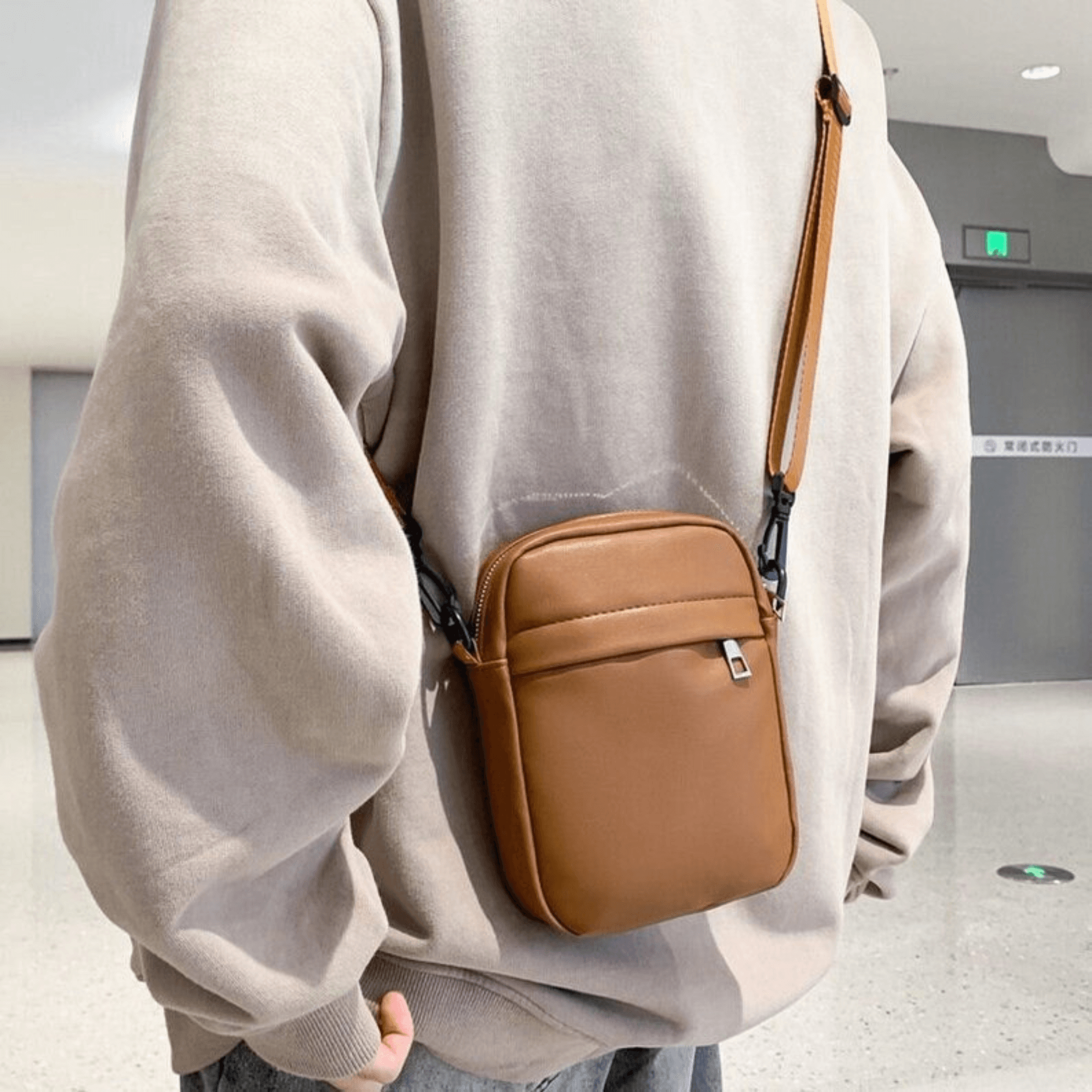 leather-crossbody-bag-square-purse-vegan - Leather Shop Factory