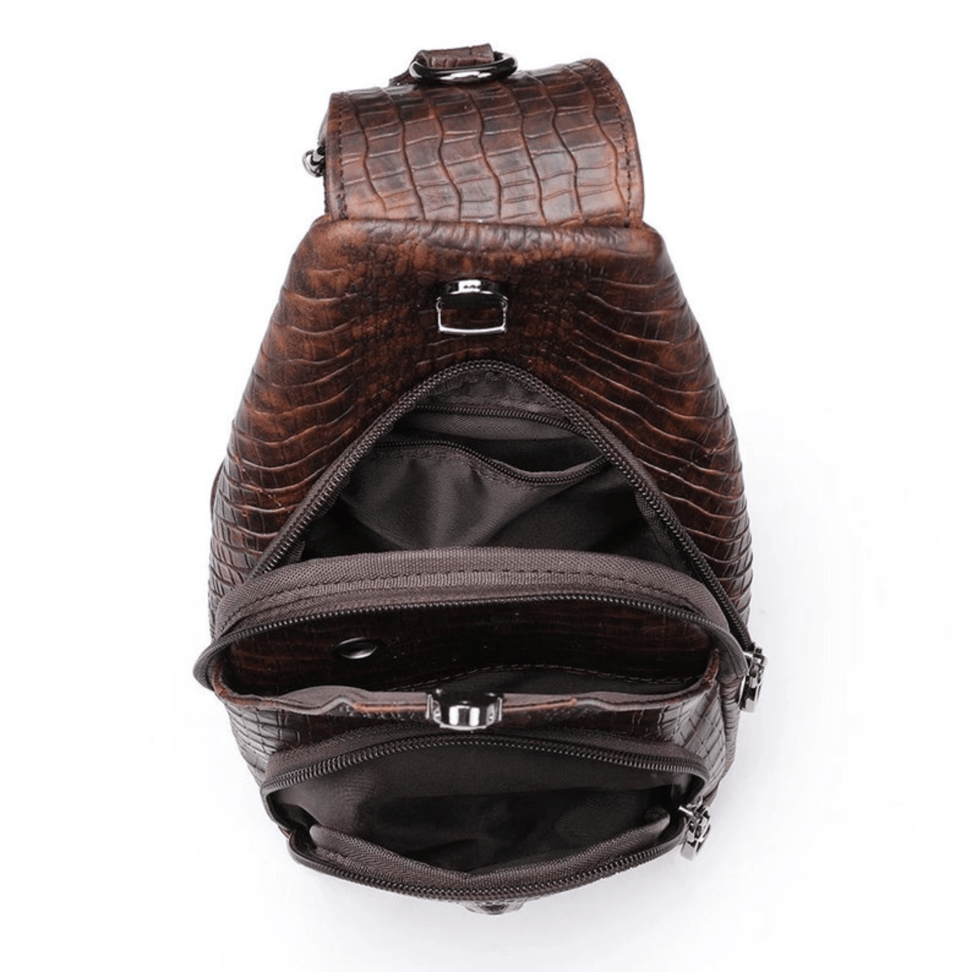 Genuine Leather Sling Bag Anti-Thief Crossbody - Leather Shop Factory