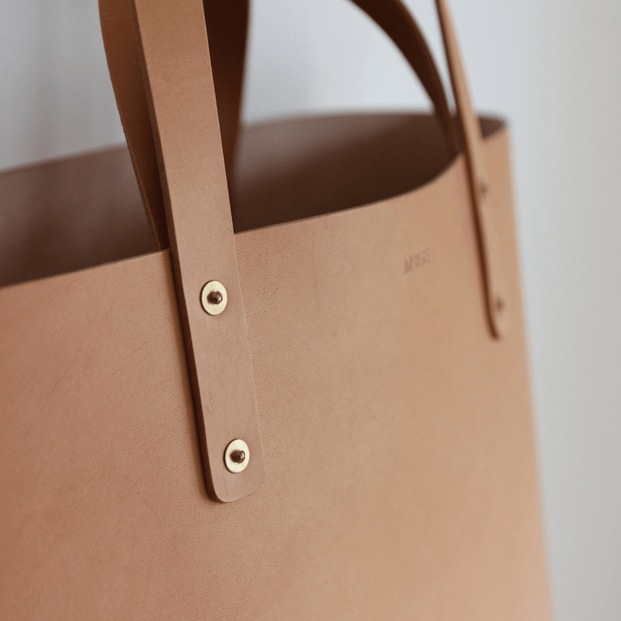 Leather shopper natural - Leather Shop Factory