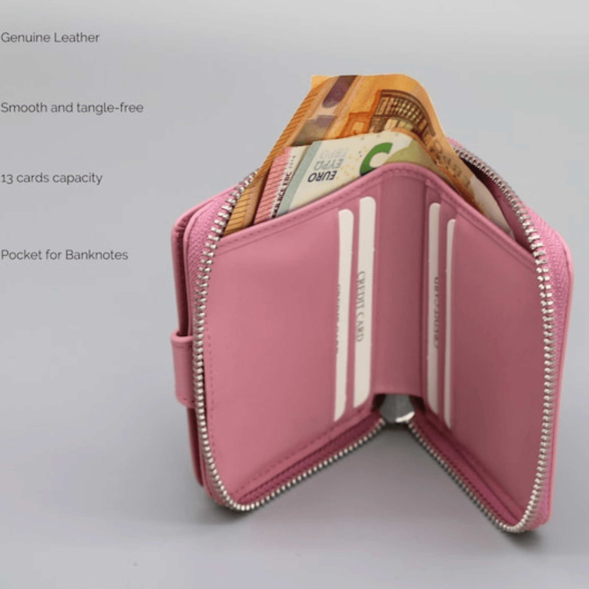 Personalized minimal leather wallet - Leather Shop Factory