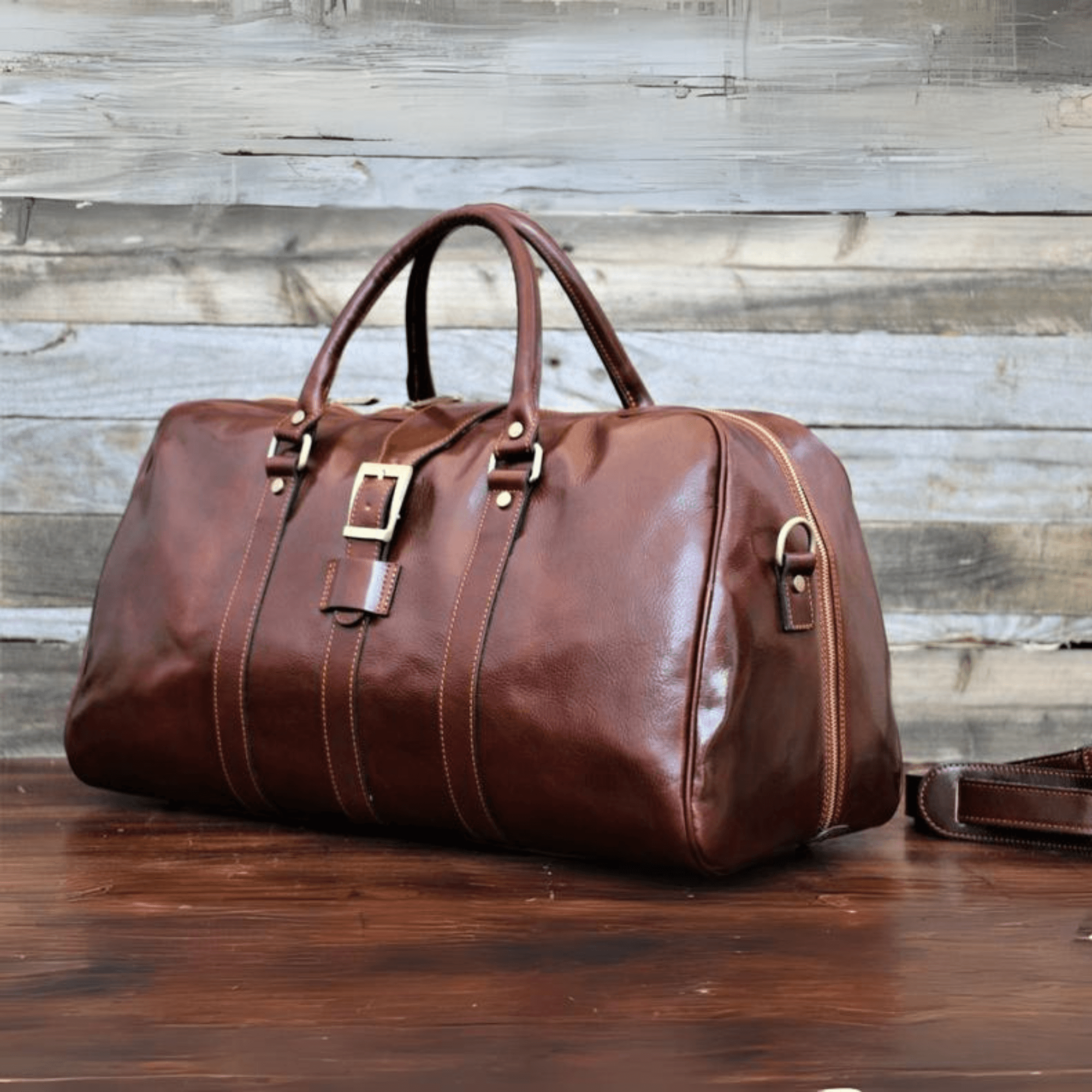 Elysian Voyager Leather Weekender - Leather Shop Factory