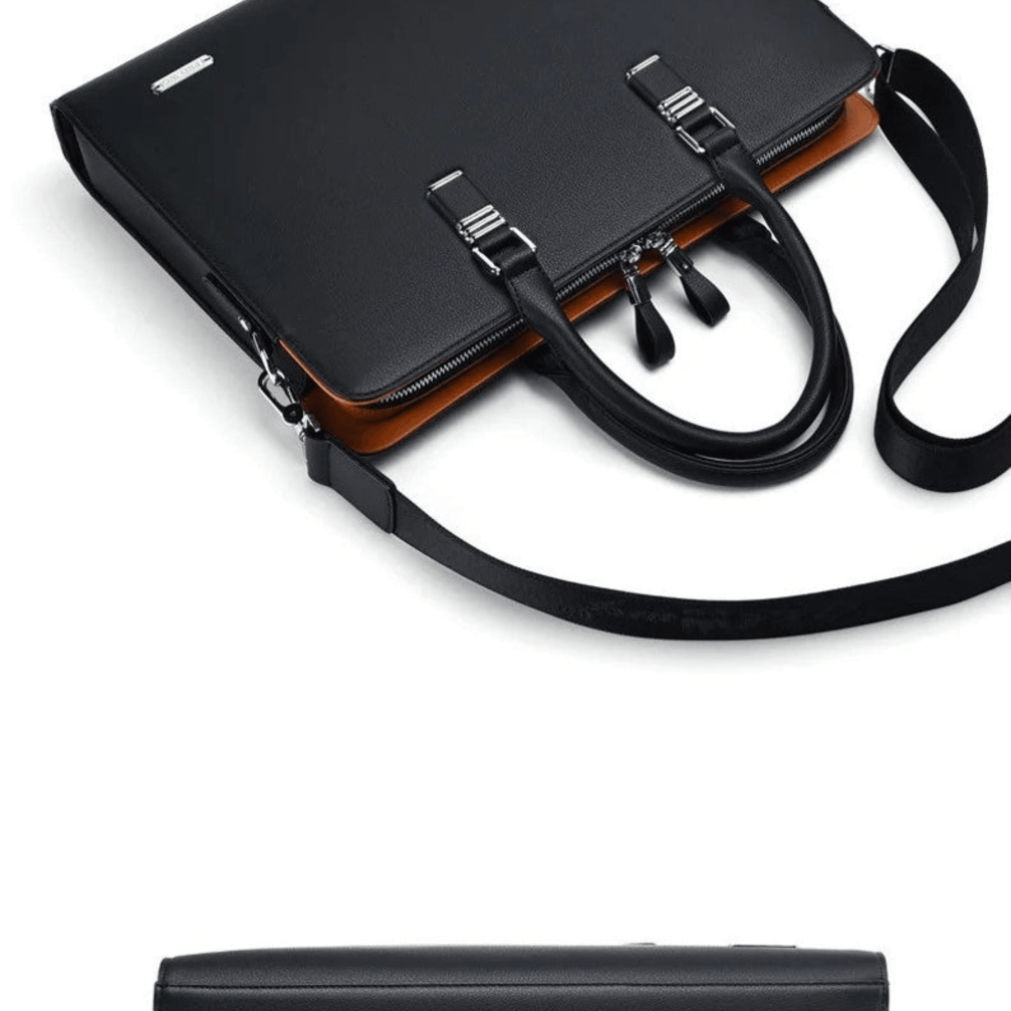 Eco-Elegance Vegan Laptop Messenger - Leather Shop Factory