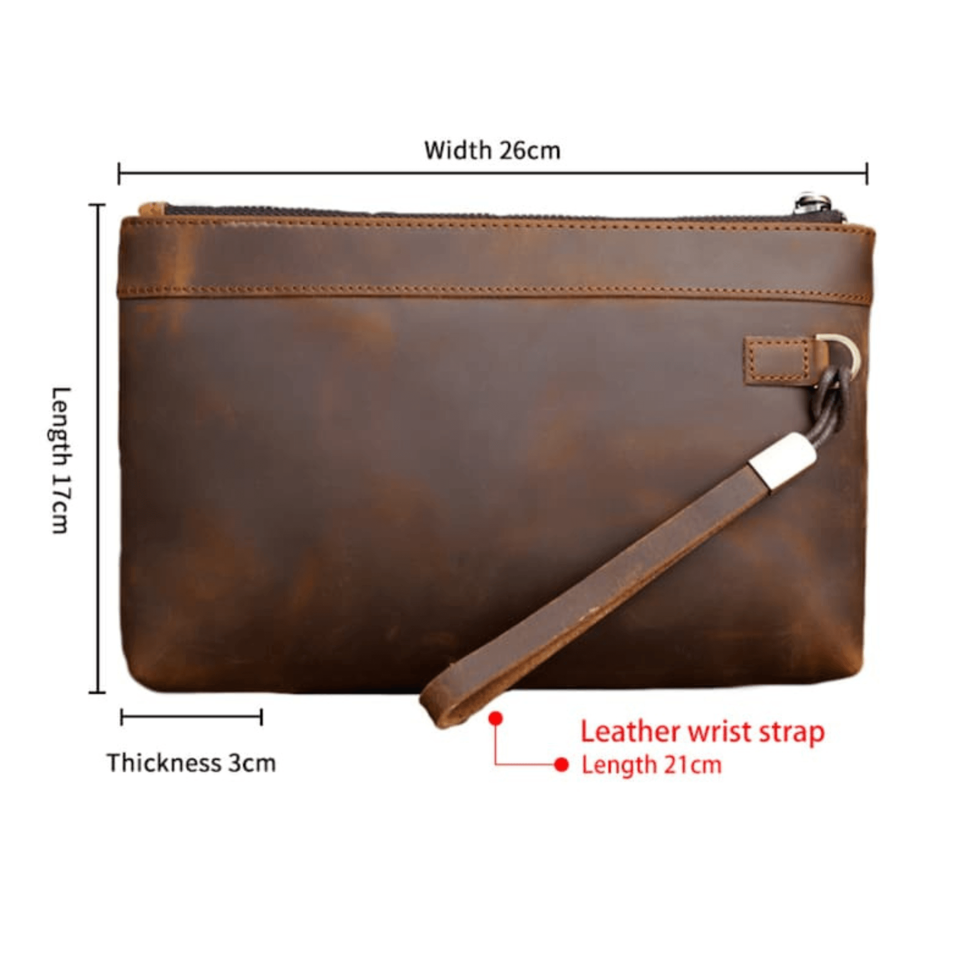 Handcrafted Leather Clutch for Stylish Men - Leather Shop Factory