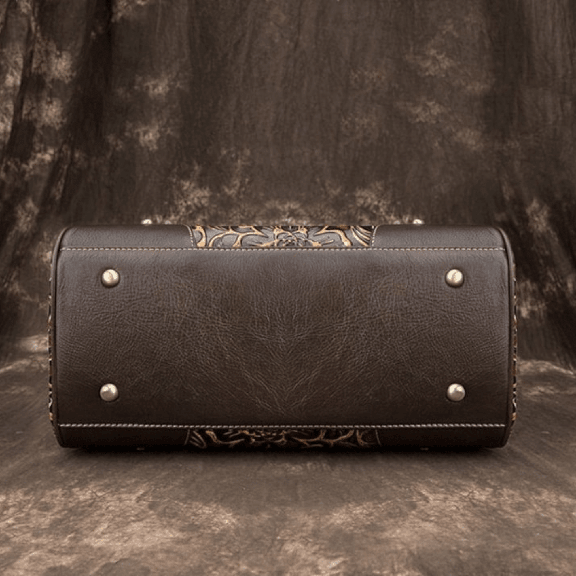 Floral Leather Crossbody: Retro Bag for Women - Leather Shop Factory