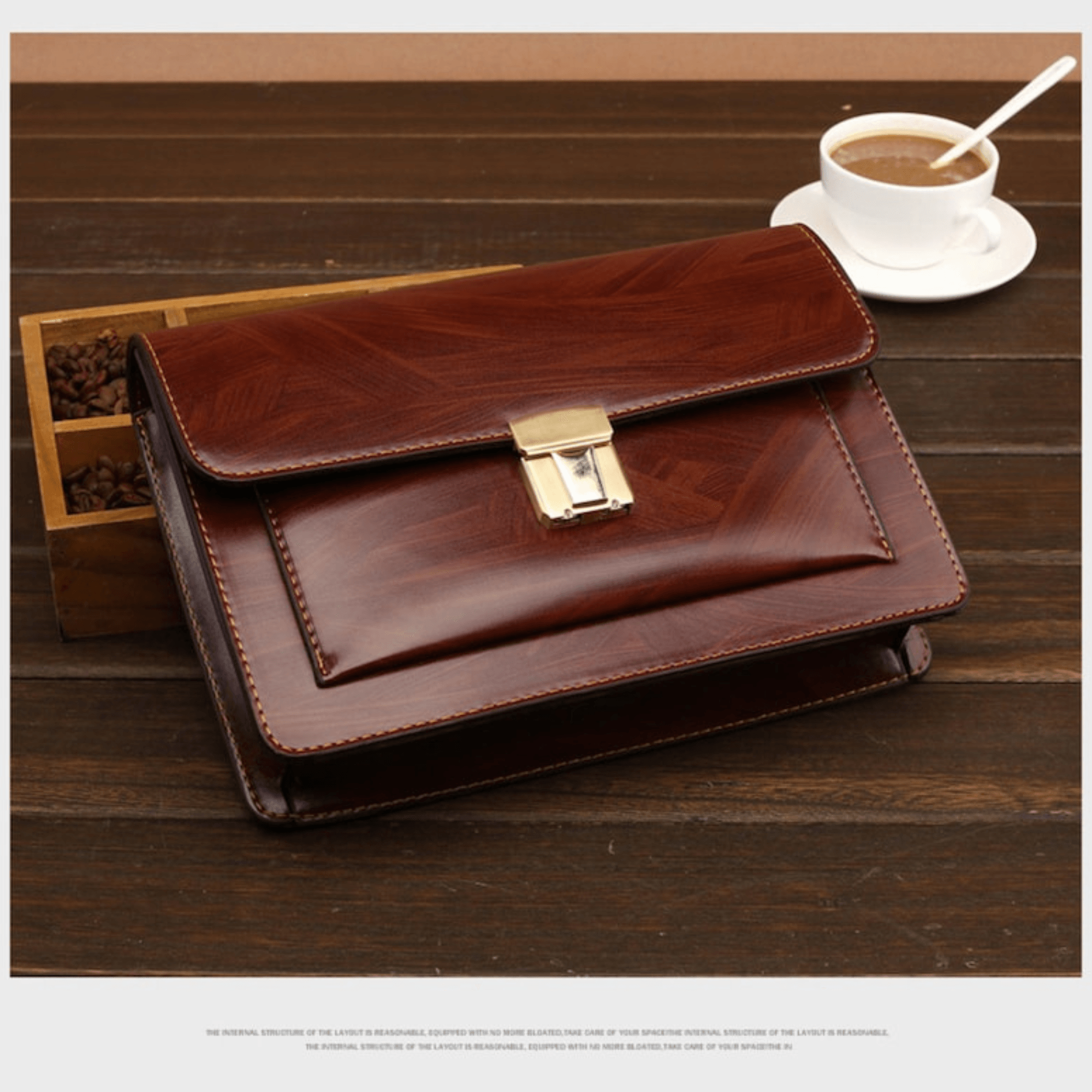 Handcrafted phone leather clutch wallet