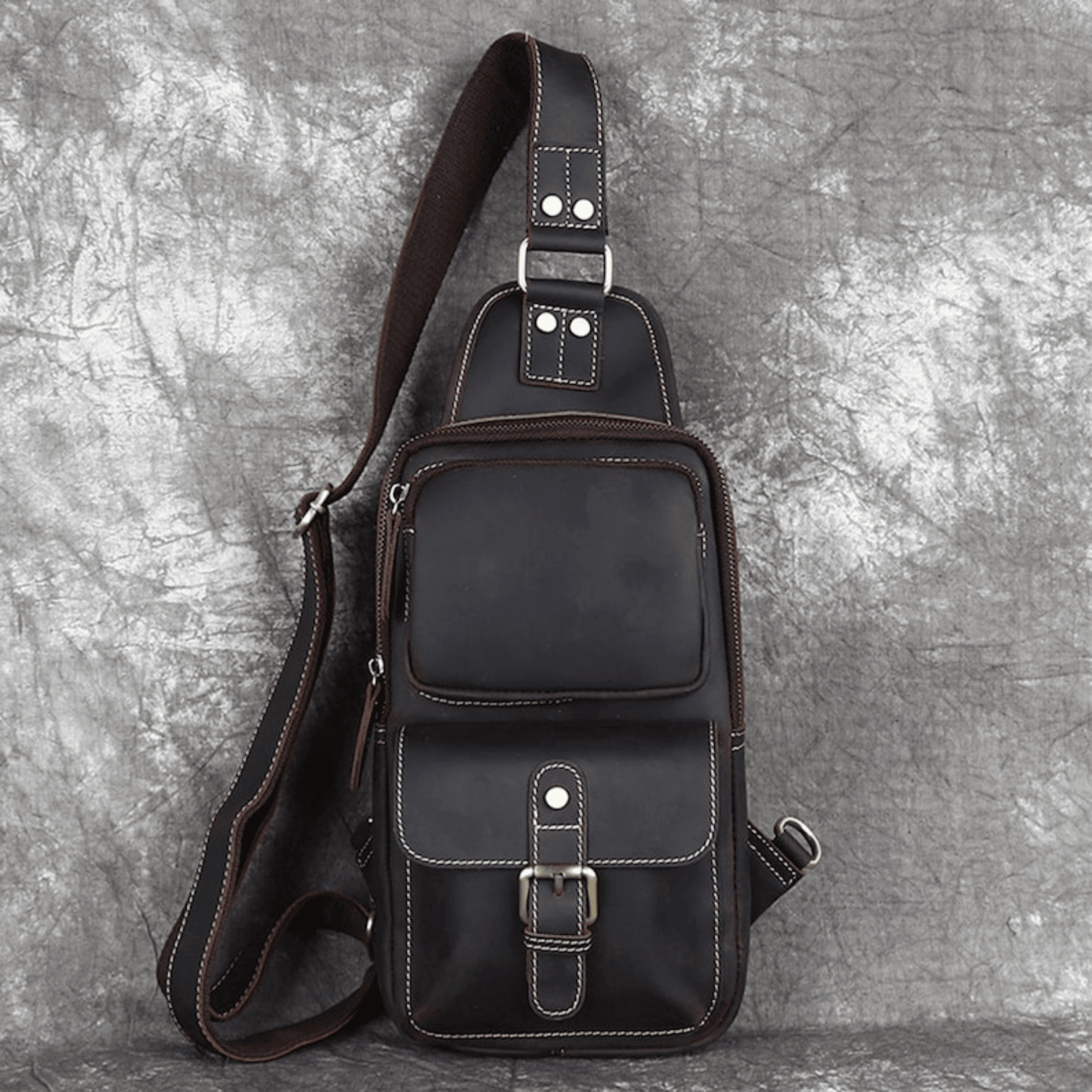 Leather Sling Bag for Men - Leather Shop Factory