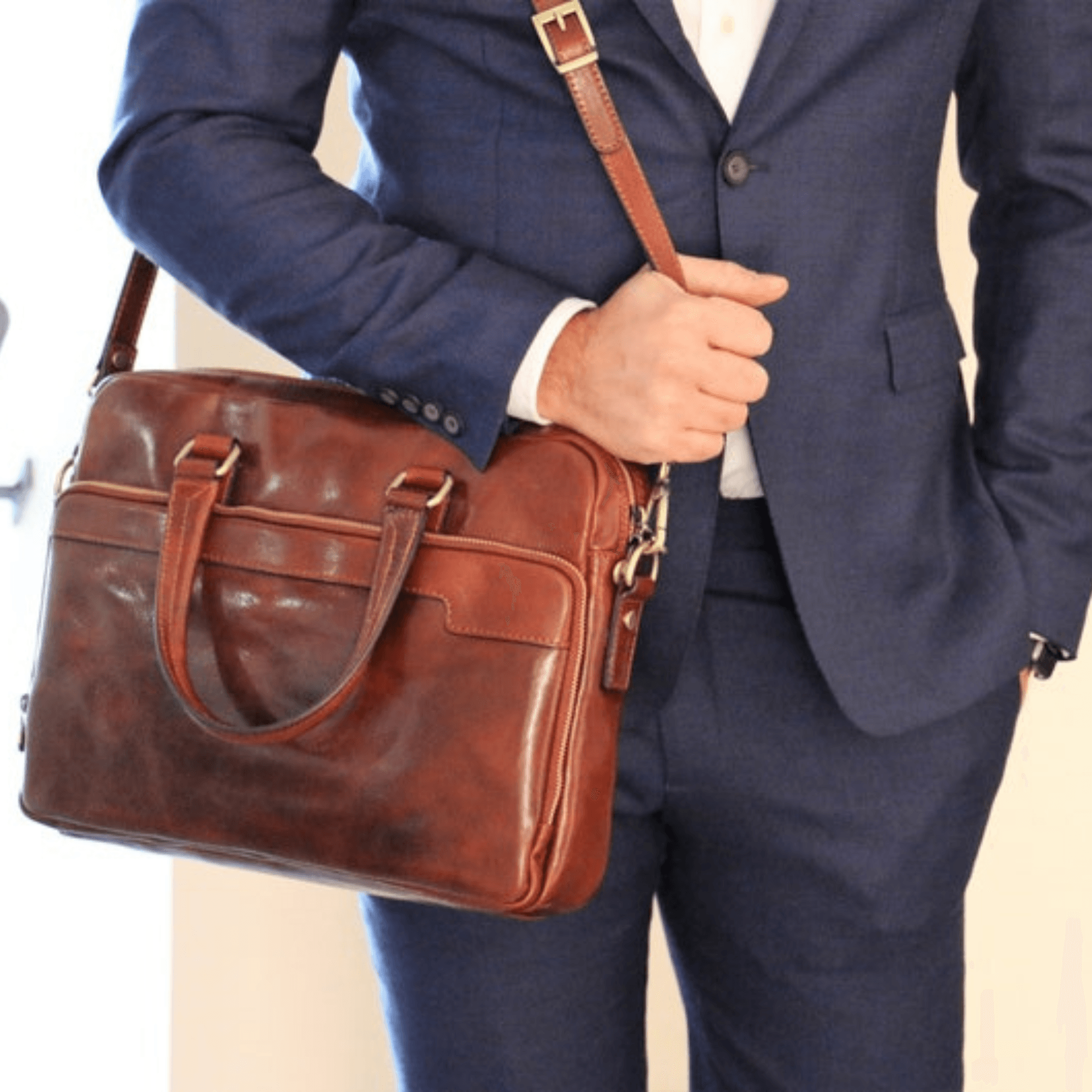 Classic Artisan Laptop Bag - Leather Shop Factory