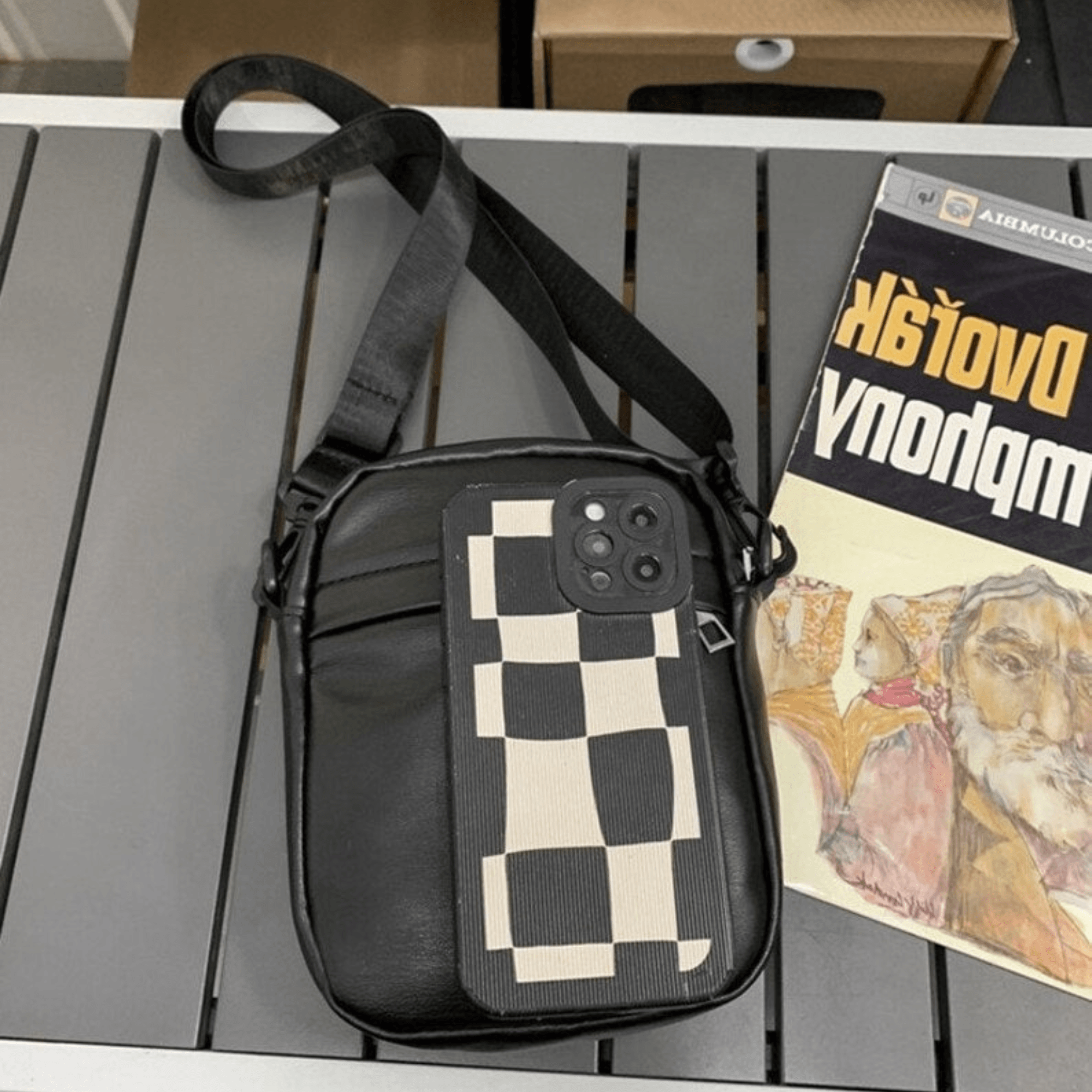 leather-crossbody-bag-square-purse-vegan - Leather Shop Factory