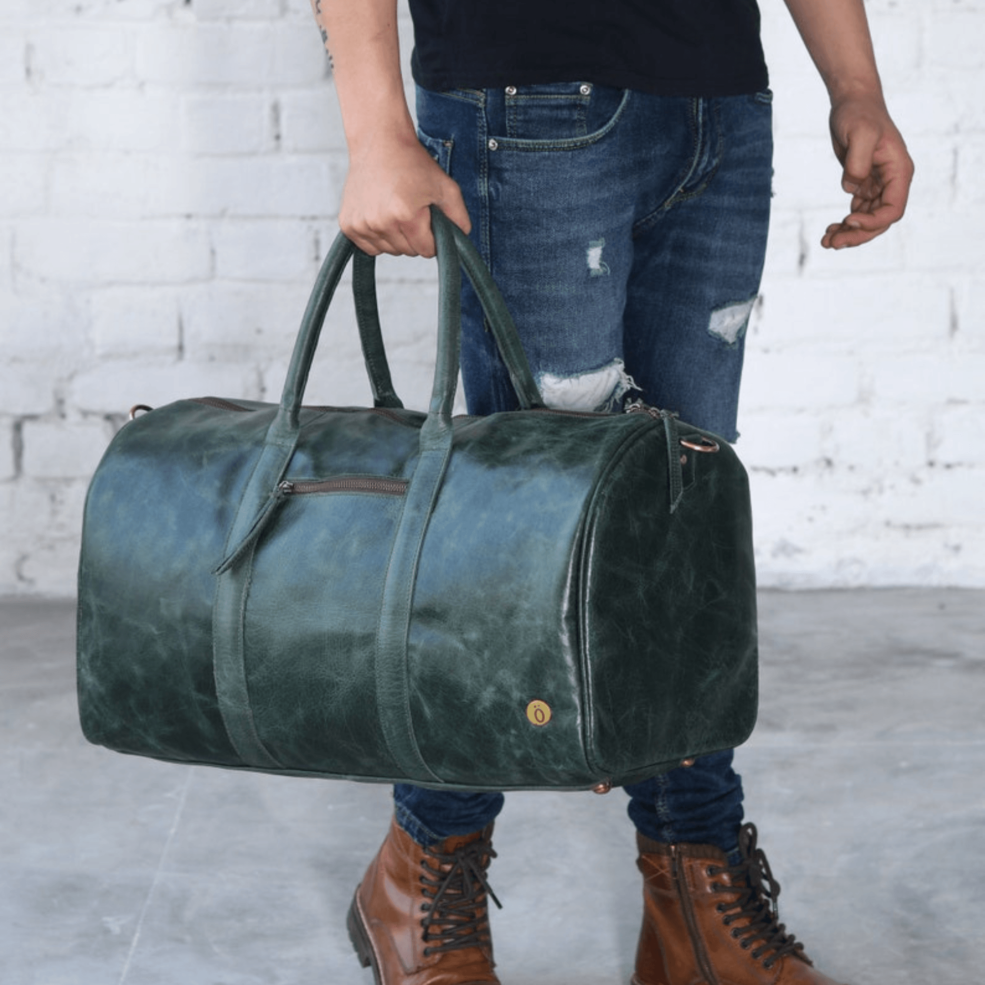 Indian Elite Voyager Duffle with Shoe Compartment - Leather Shop Factory