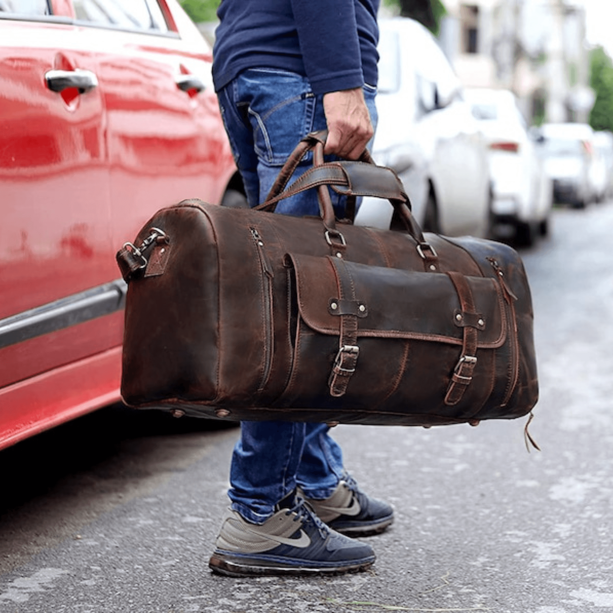 Indian Artisanal Voyager Duffel - Leather Shop Factory