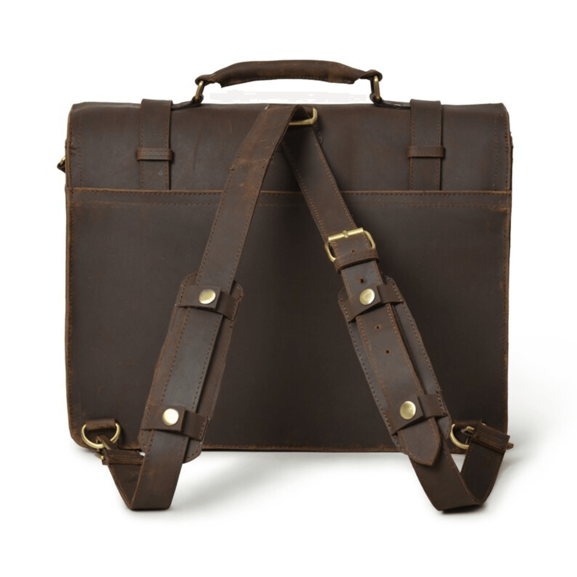 Vintage Full-Grain Leather Messenger Bag - Leather Shop Factory