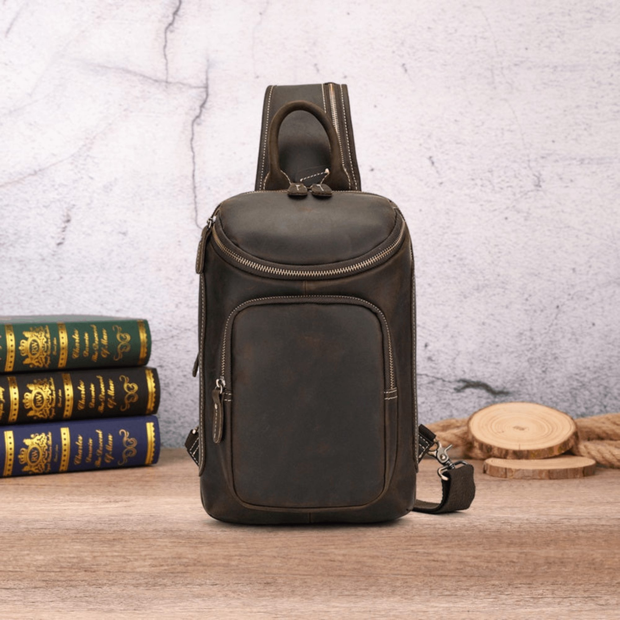 Sling bag Outdoor Travel Hiking Strap Bag Riding pack - Leather Shop Factory
