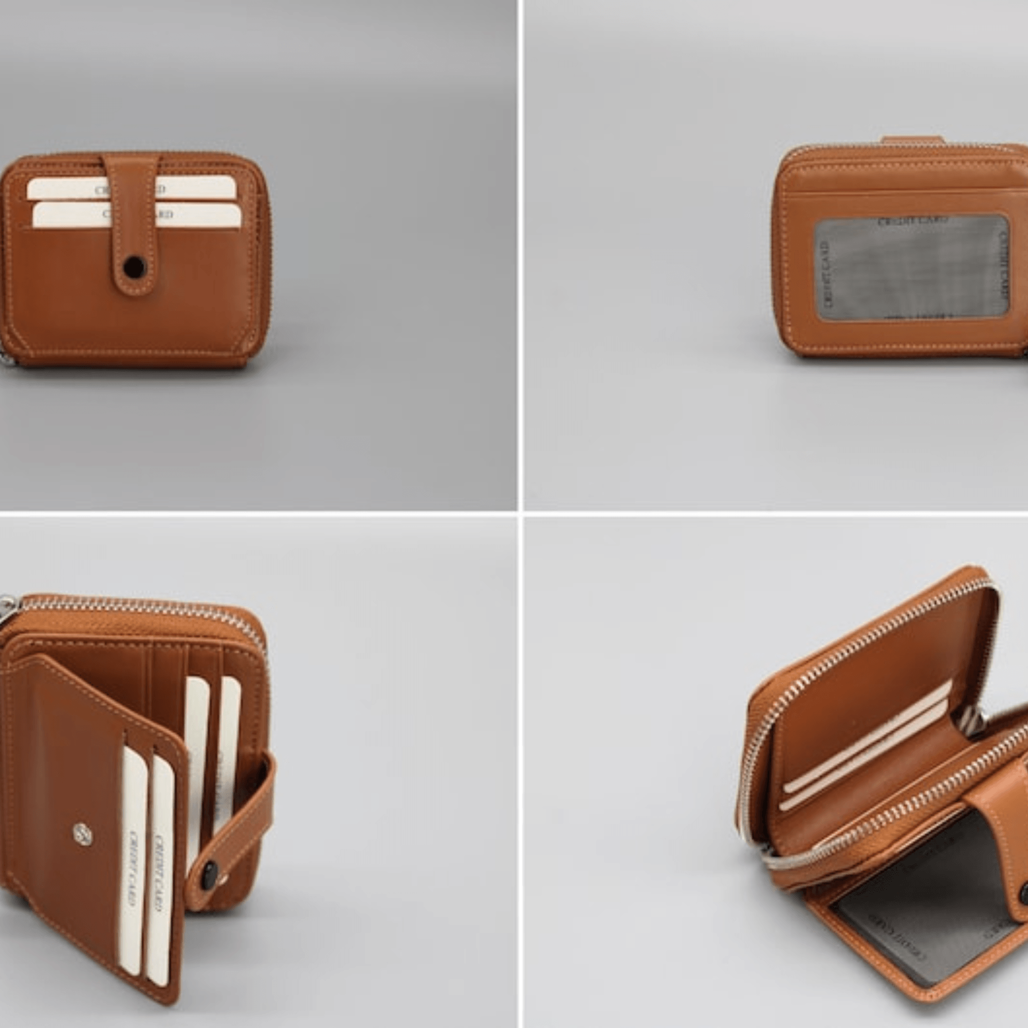 Personalized minimal leather wallet - Leather Shop Factory