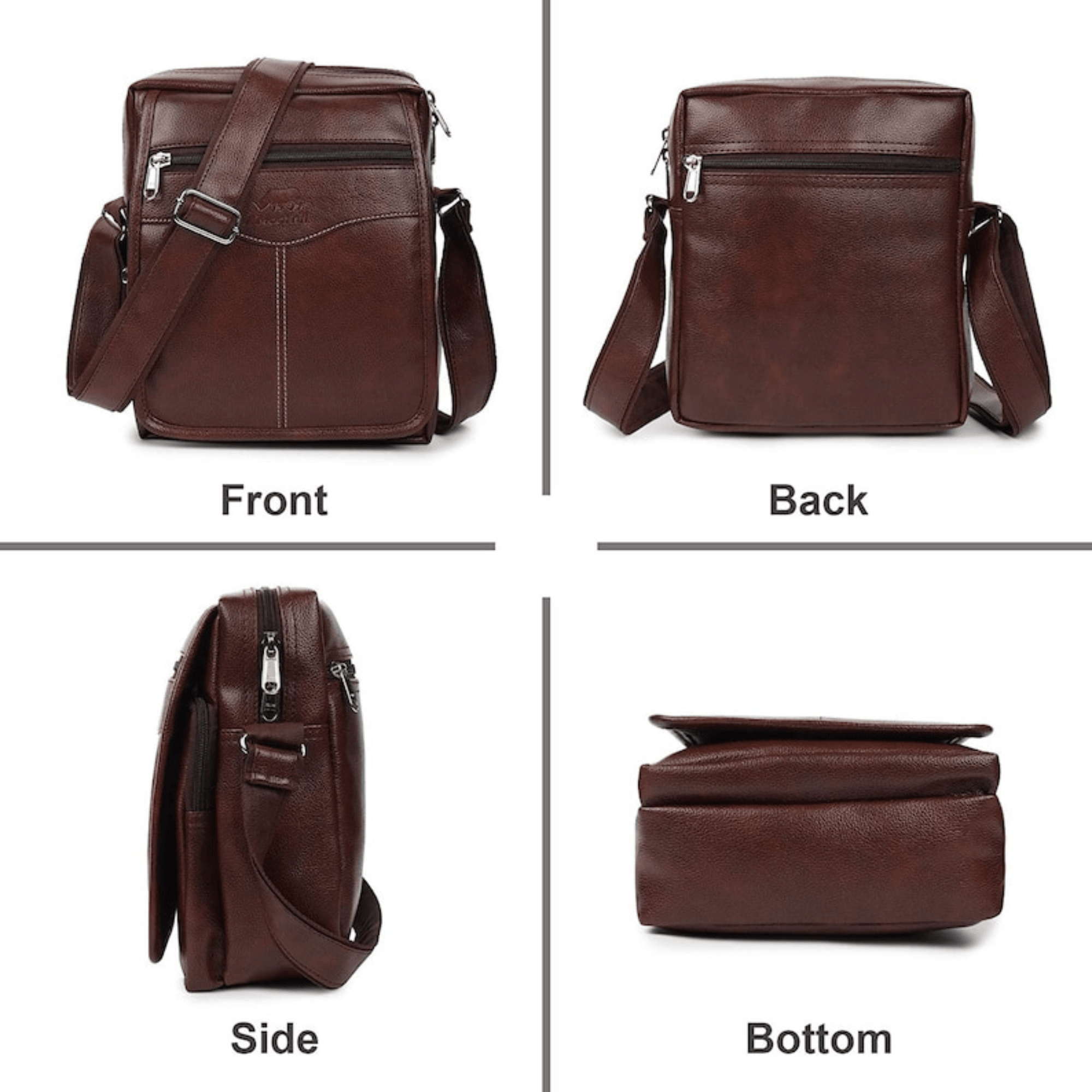 Vegan Leather Sling Bag - Leather Shop Factory