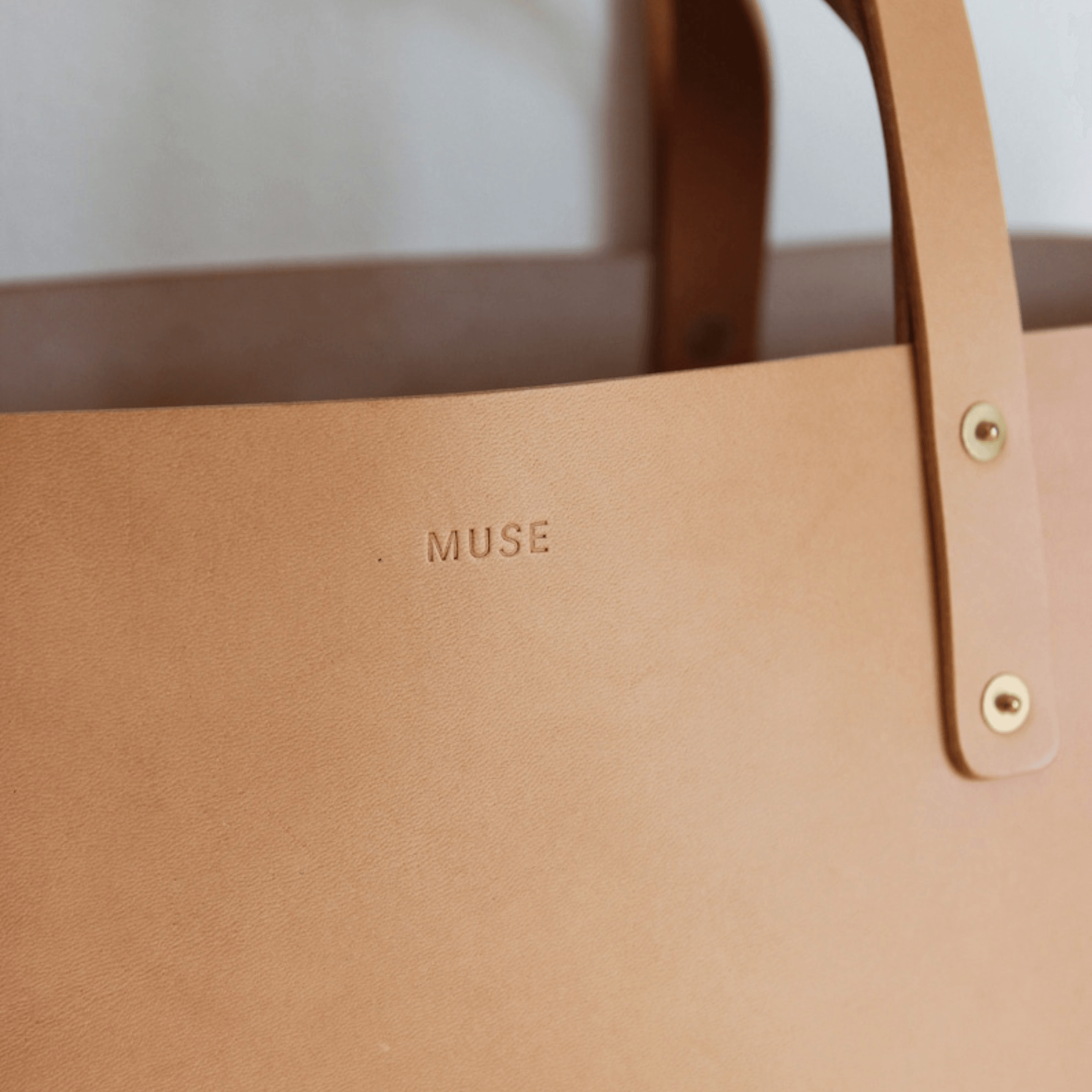 Leather shopper natural - Leather Shop Factory