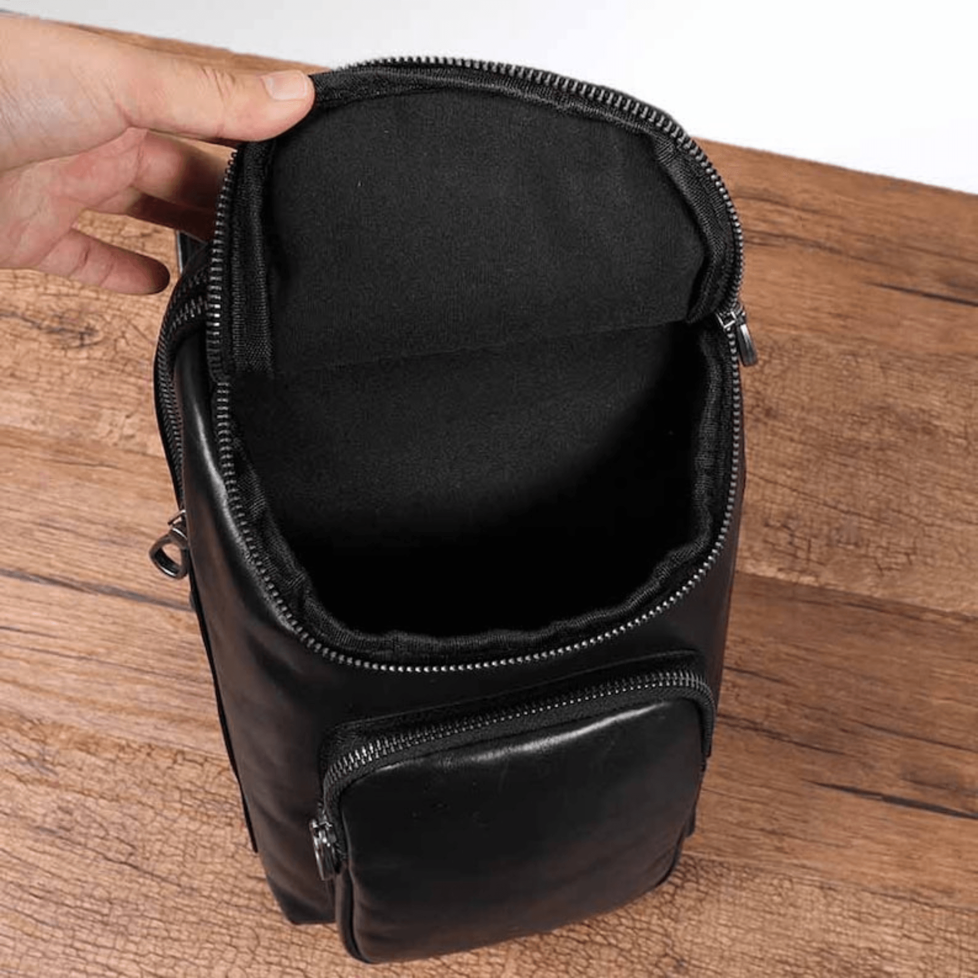 Leather sling bag for men - Leather Shop Factory