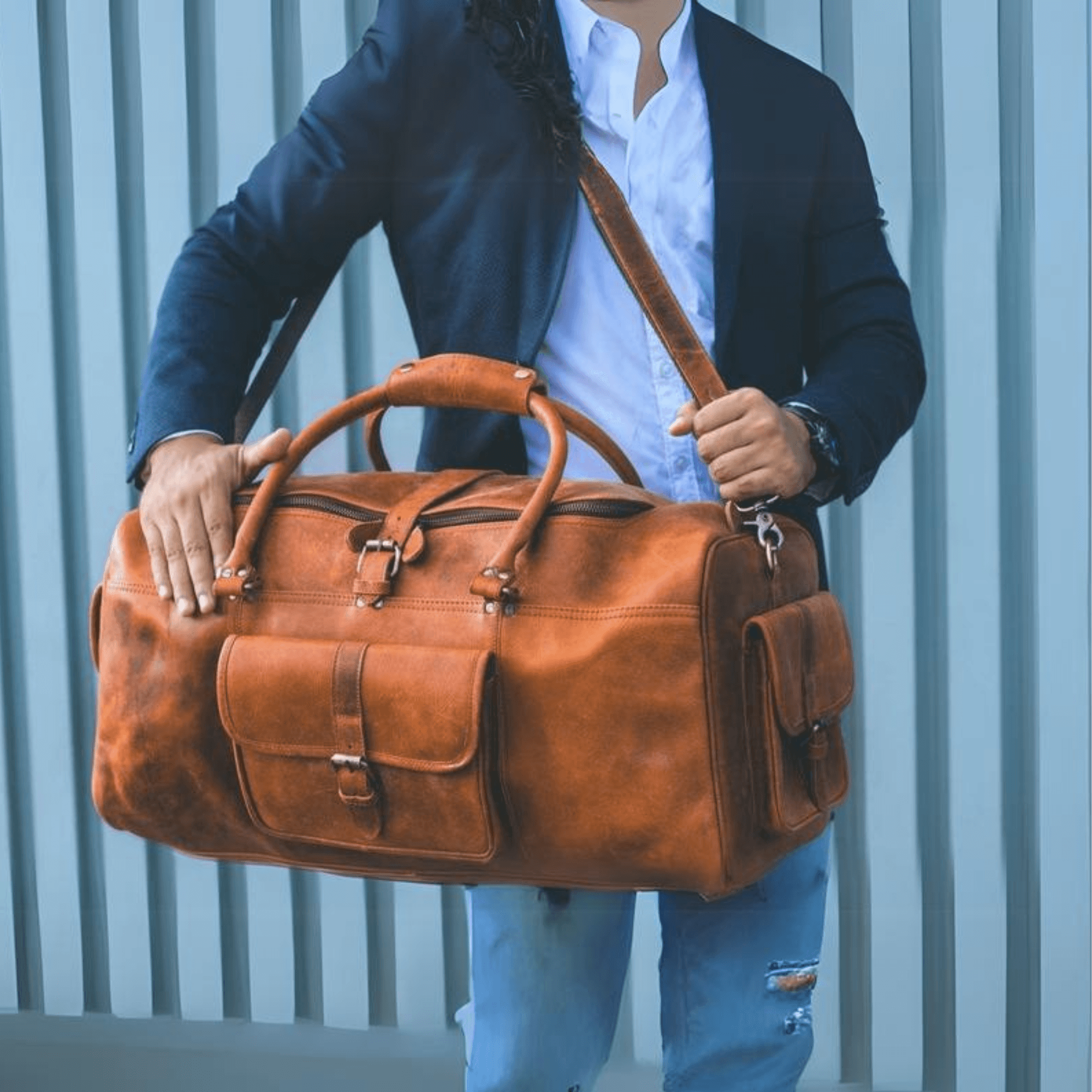 Indian Heritage Traveler's Duffle - Leather Shop Factory