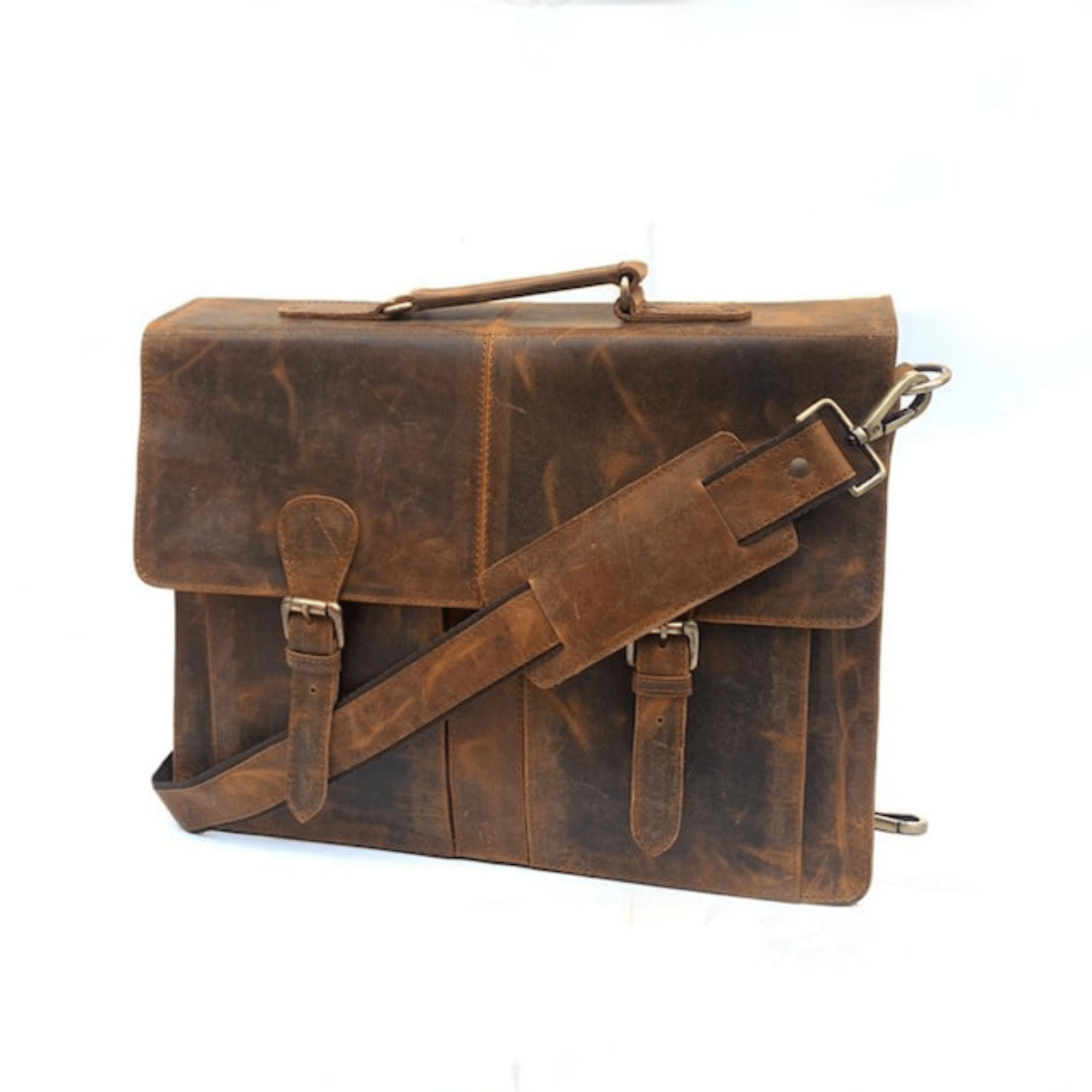 Indian Vintage Elegance Laptop Messenger - Leather Shop Factory