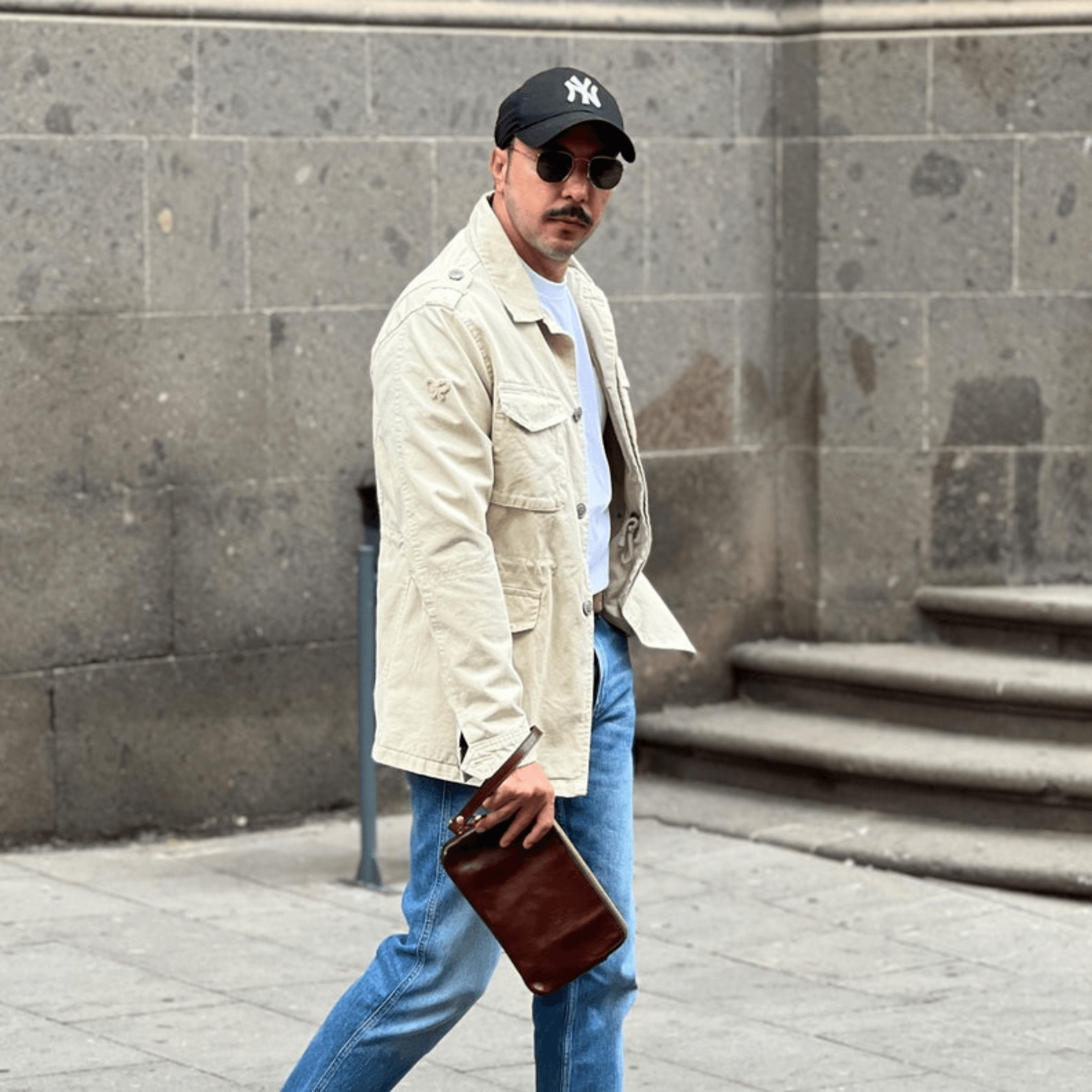 Brown Leather Clutch for Men - Leather Shop Factory