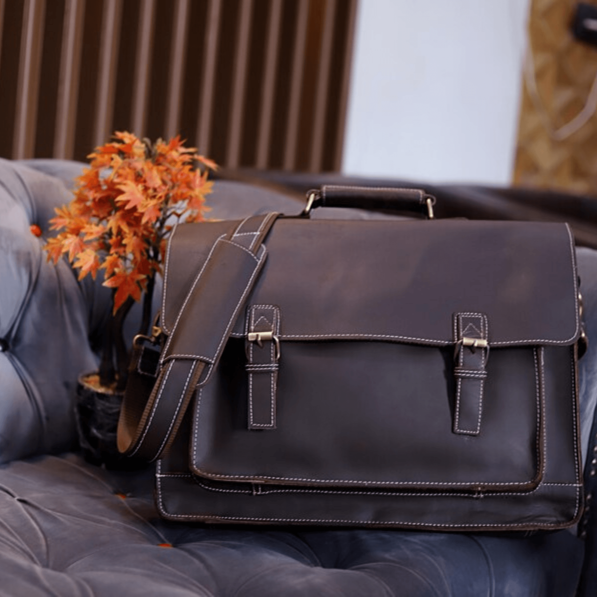Indian Heritage Briefcase - Leather Shop Factory