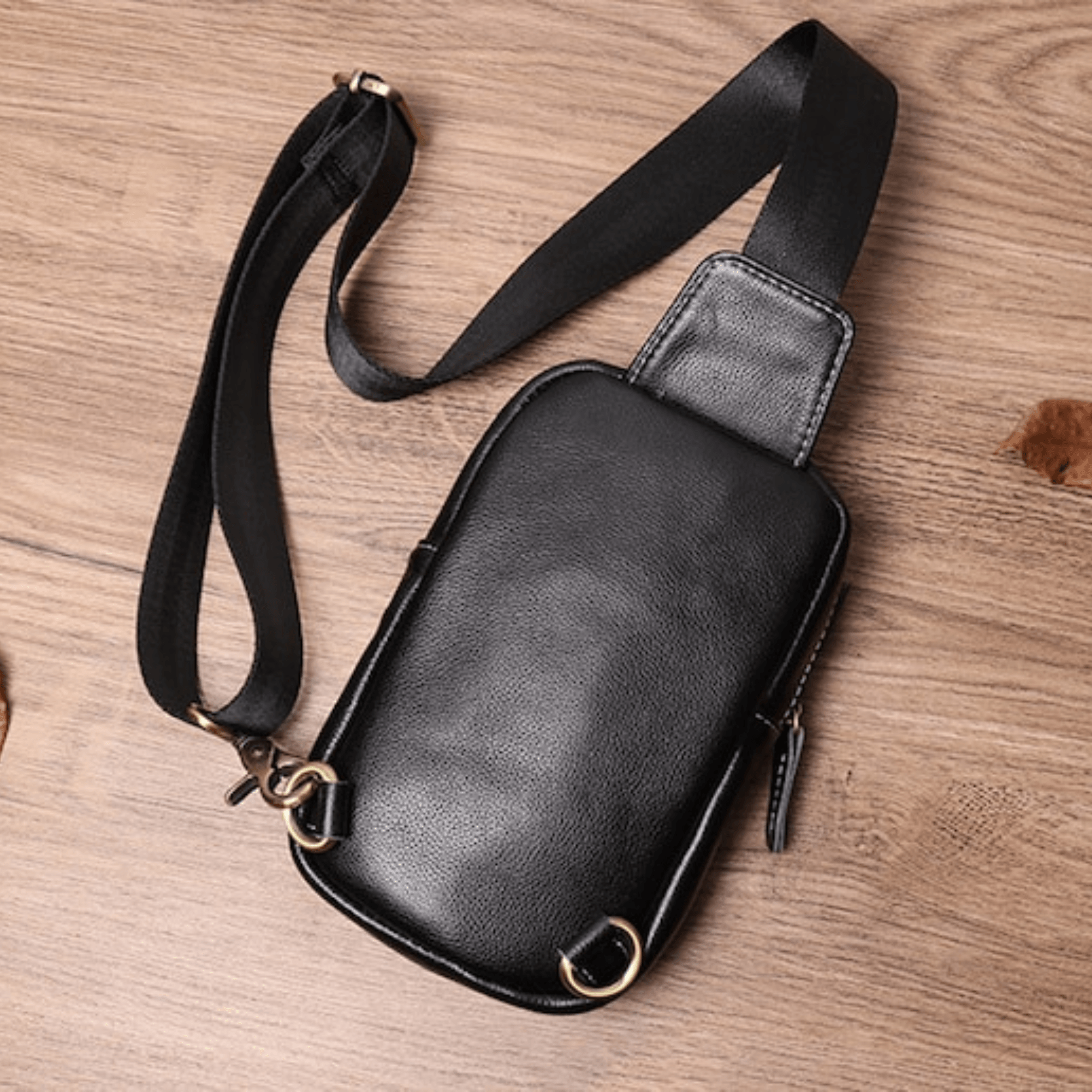 Gift for Christmas Leather Sling Bag - Leather Shop Factory