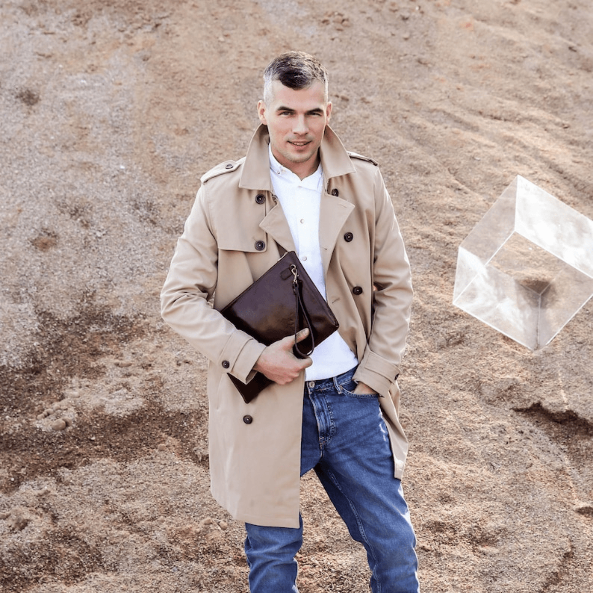 Brown Leather Organizer for Men - Leather Shop Factory