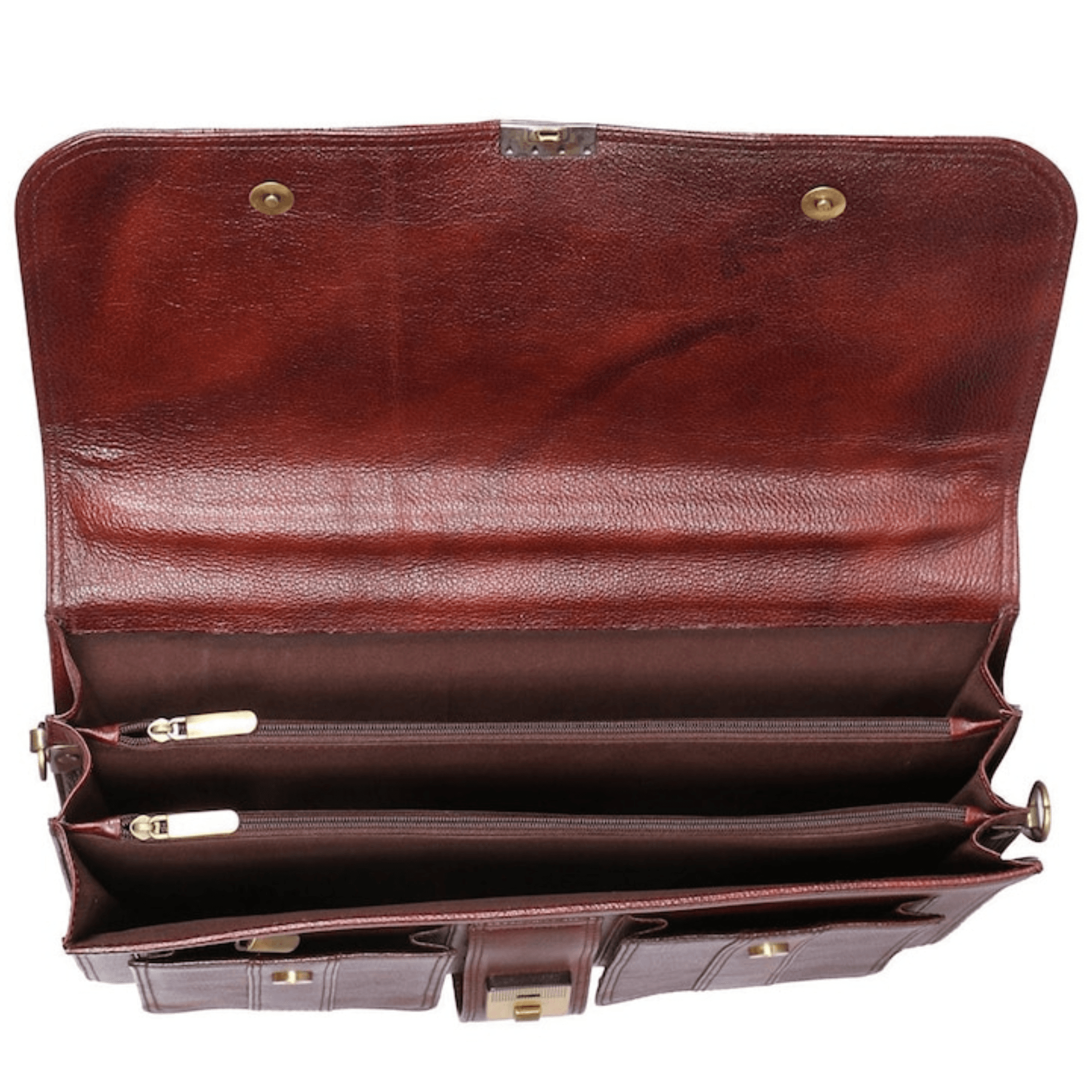 Indian Elegance Business Briefcase - Leather Shop Factory