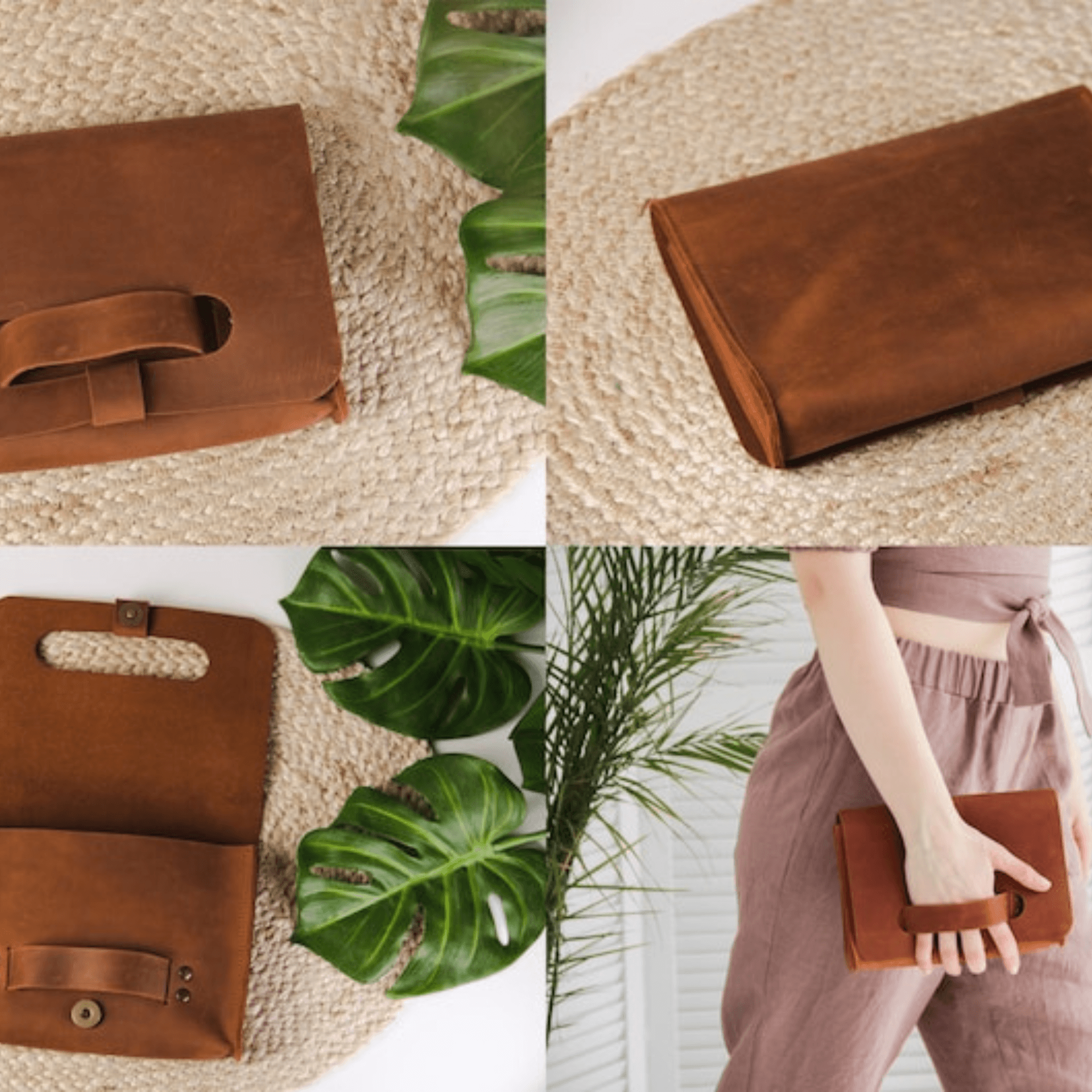 India-Made Full Grain Leather EDC Pocket Organizer - Leather Shop Factory