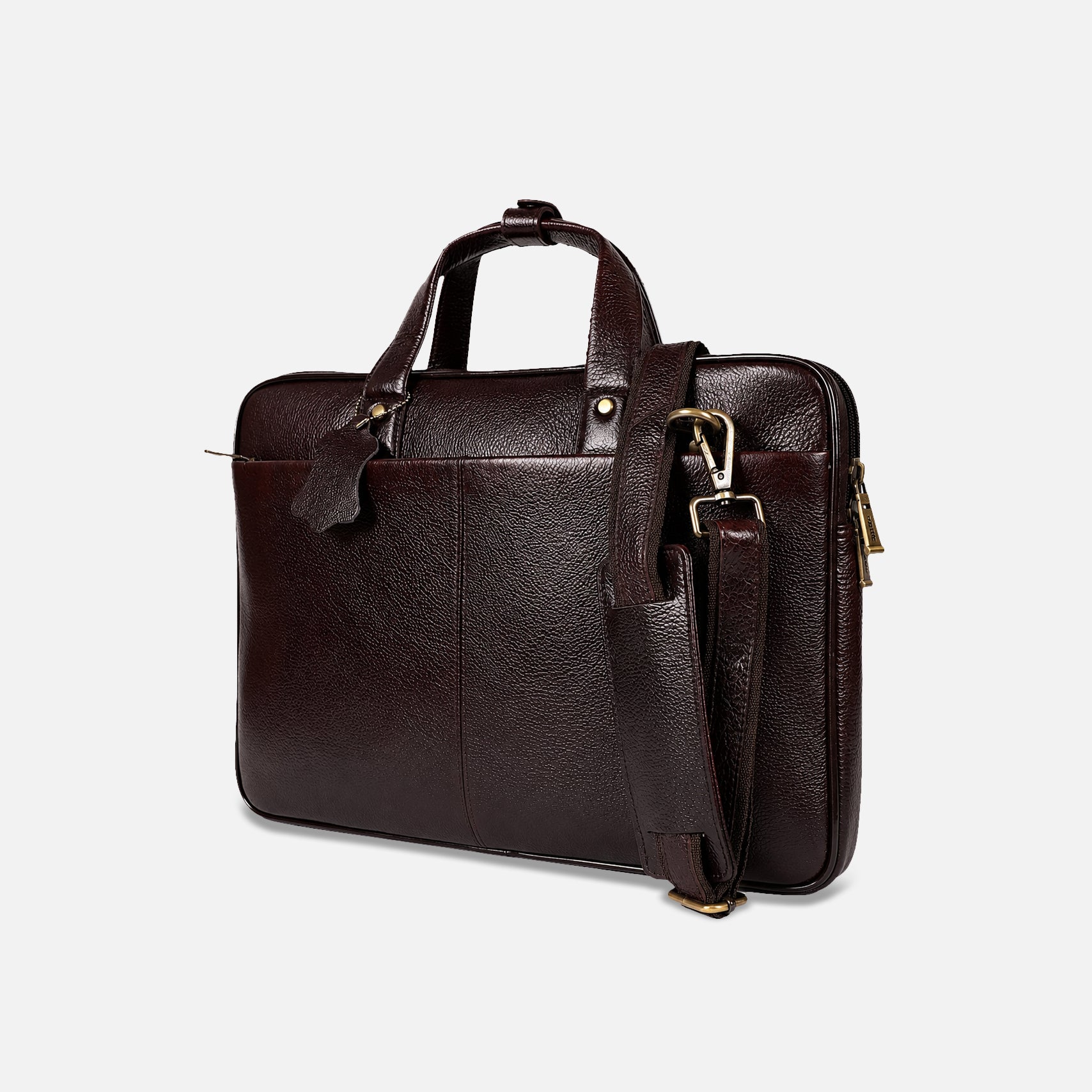 CORVUS LAPTOP BAG — BROWN