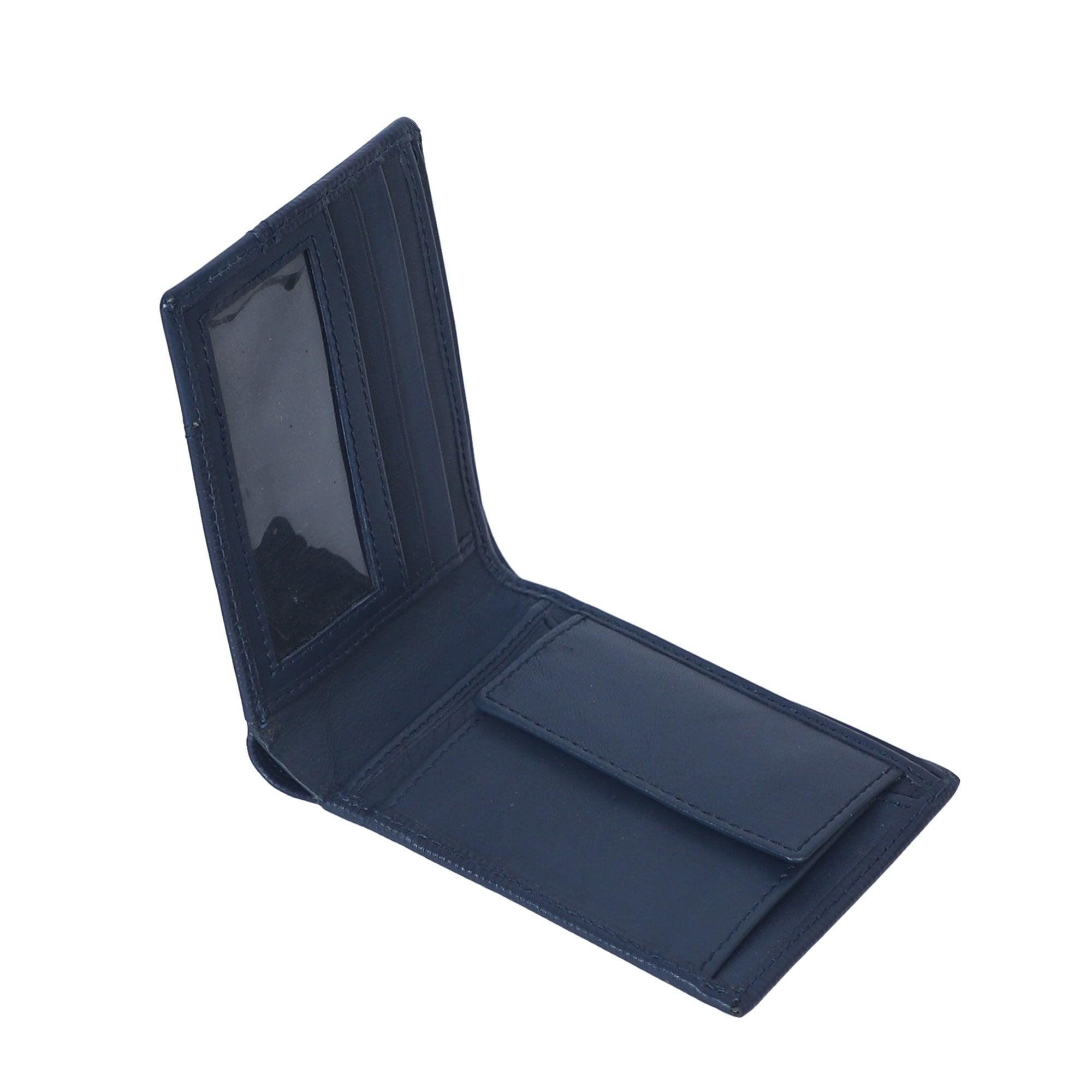 Stitchter Men Blue Rfid Wallet - Leather Shop Factory