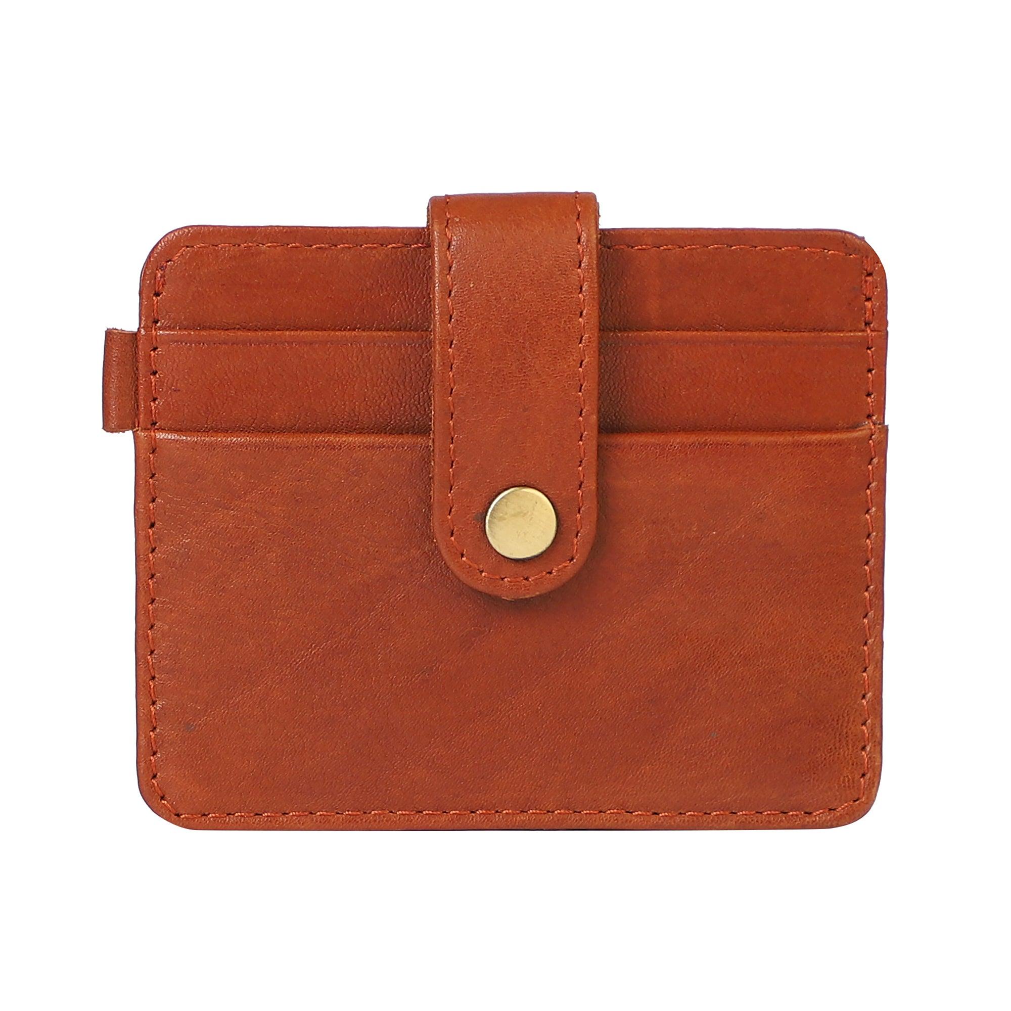 Slim Genuine Leather Card Wallet Men Credit Card ID Holder Pocket Mini Purse - Leather Shop Factory