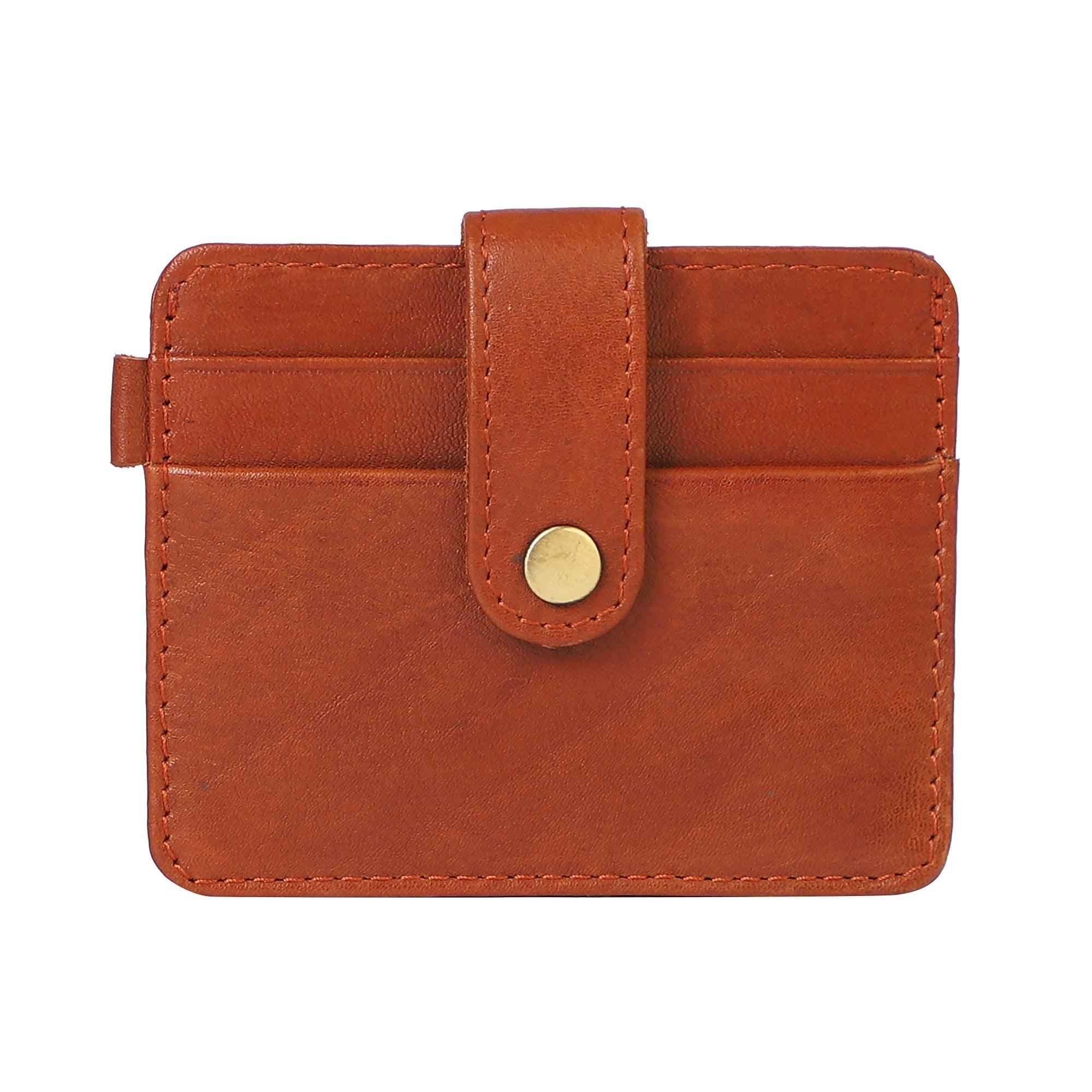 Slim Genuine Leather Card Wallet Men