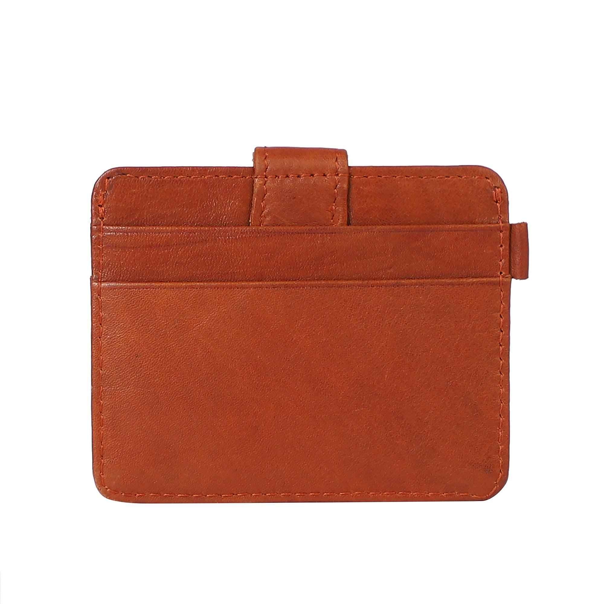 Slim Genuine Leather Card Wallet Men