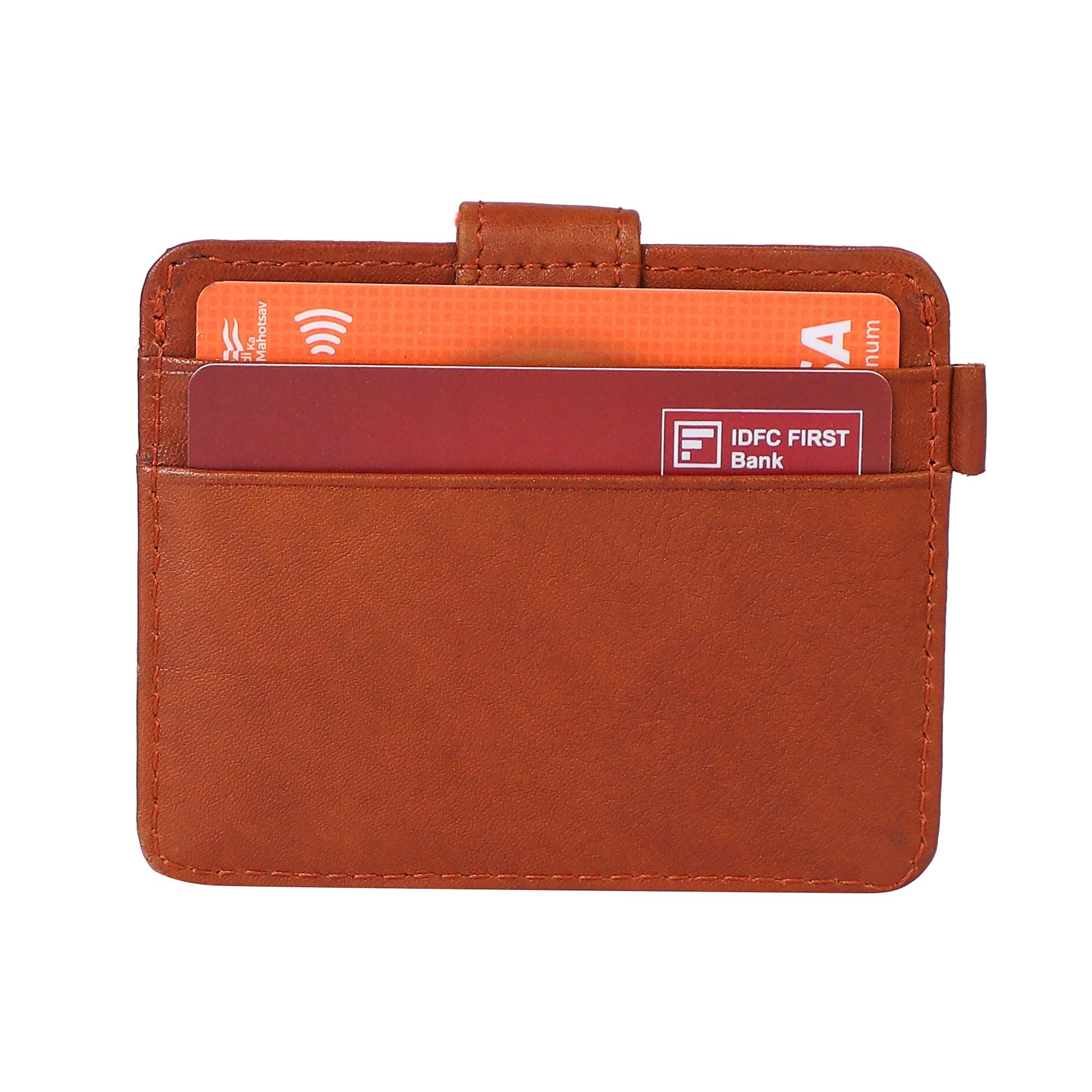 Slim Genuine Leather Card Wallet Men Credit Card ID Holder Pocket Mini Purse - Leather Shop Factory