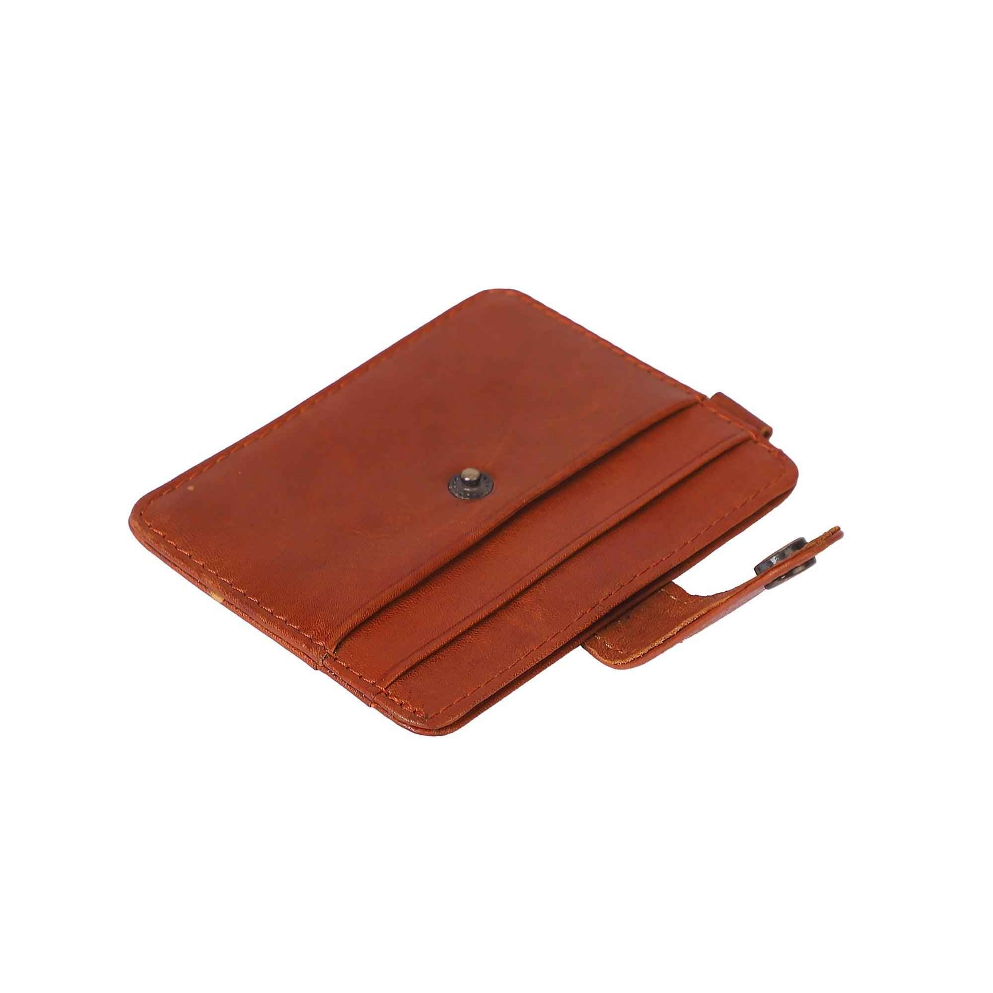 Slim Genuine Leather Card Wallet Men