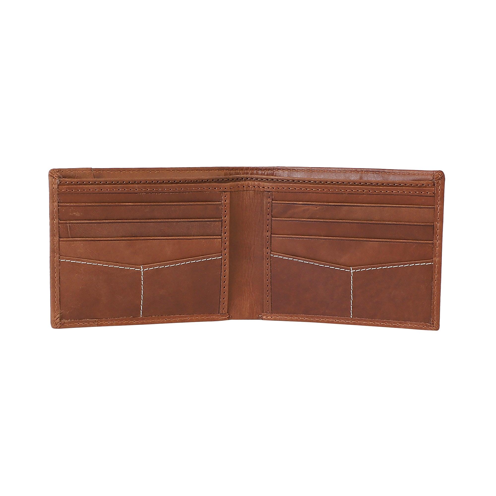 Evergreen Men Brown Wallet - Leather Shop Factory