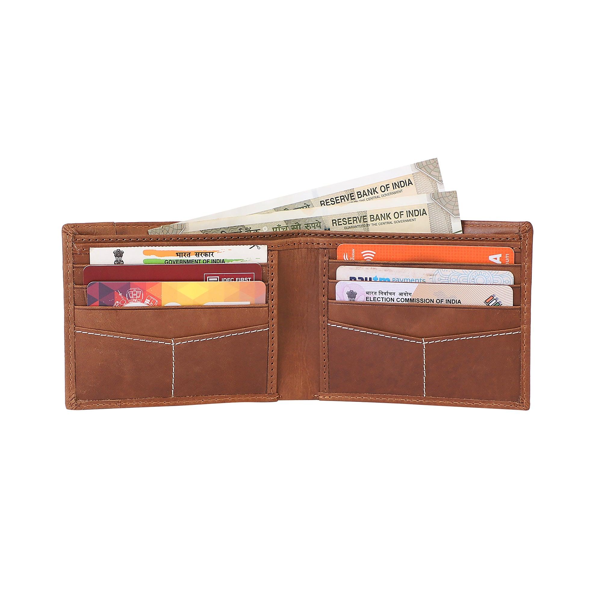 Evergreen Men Brown Wallet - Leather Shop Factory